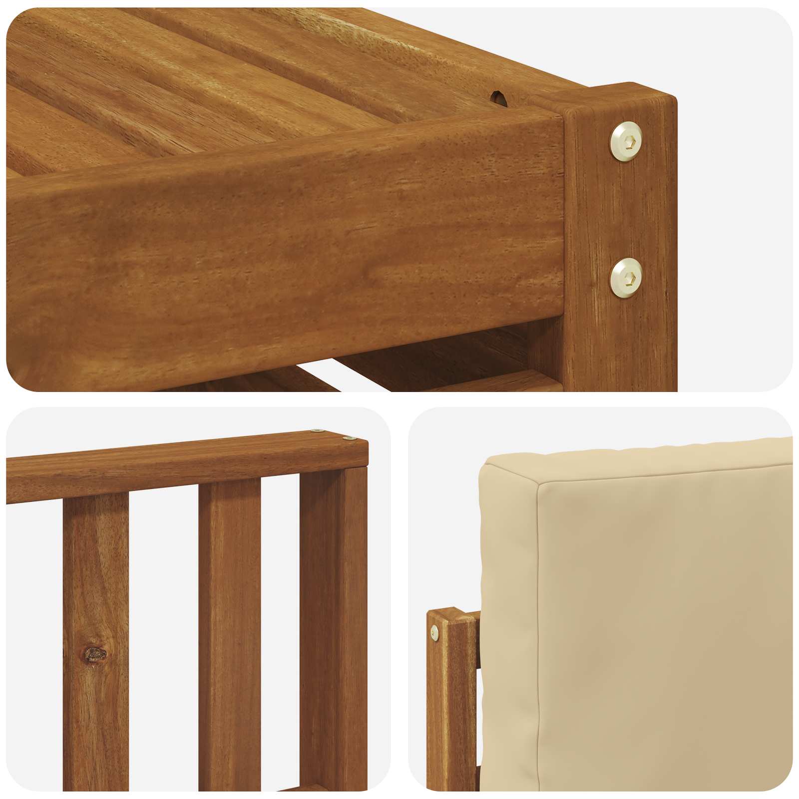 Ensembles de canapés avec coussin 8 pcs Naturel et Beige - XIOS