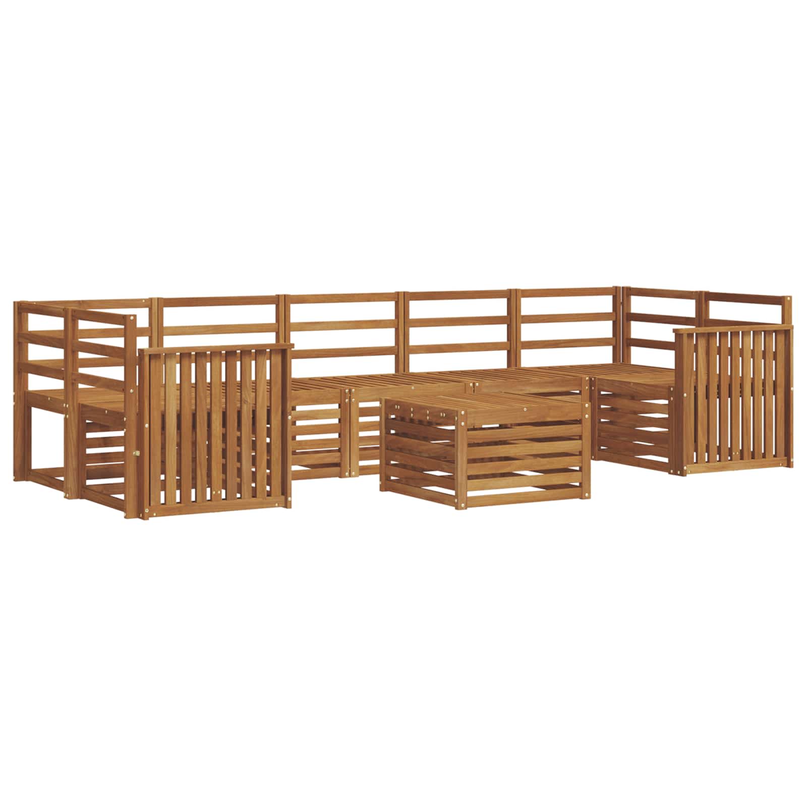 Ensembles de canapés 8 pcs Naturel Bois d'Acacia Massif - XIOS