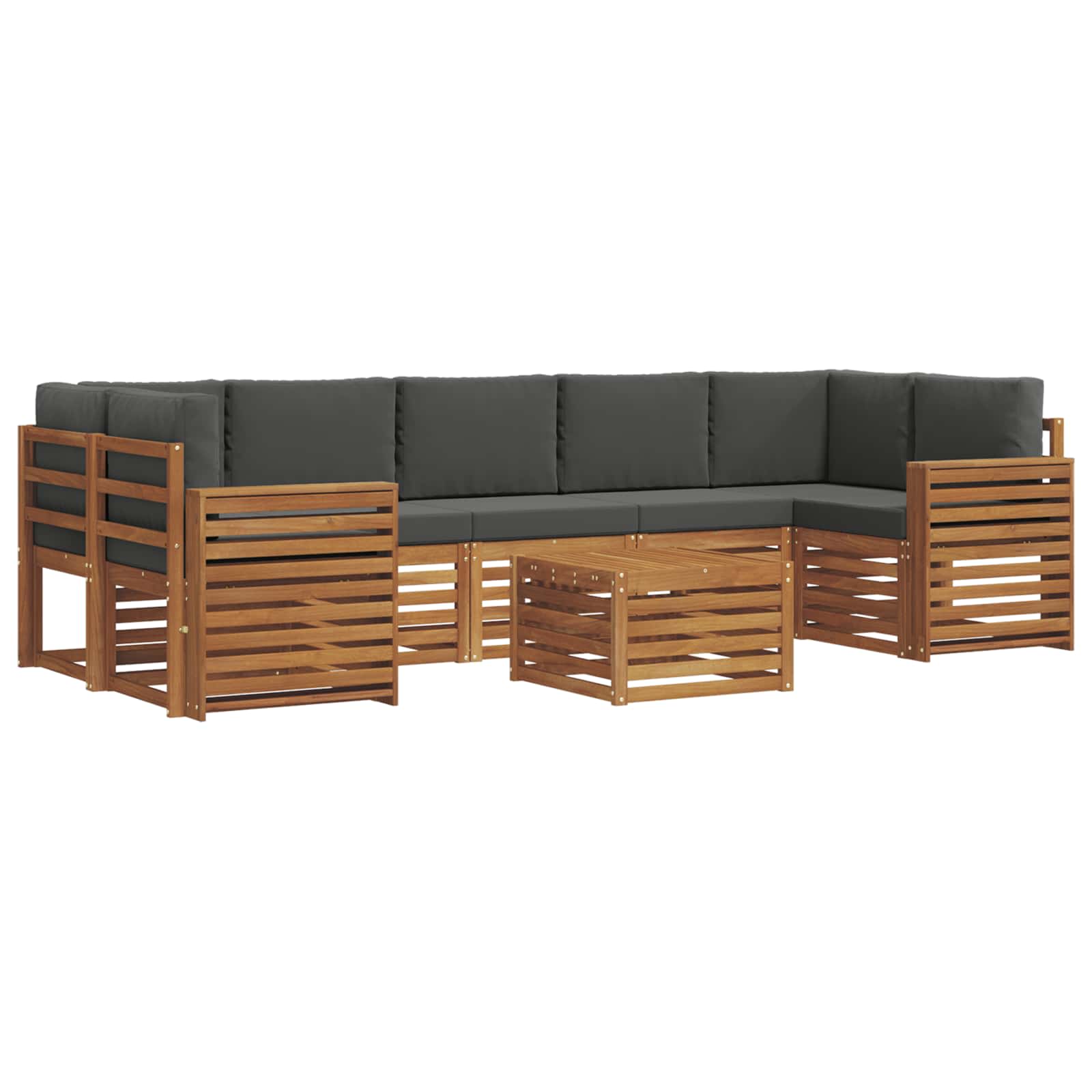 Ensemble de canapés d'extérieur 8 pcs Naturel et Anthracite - XIOS