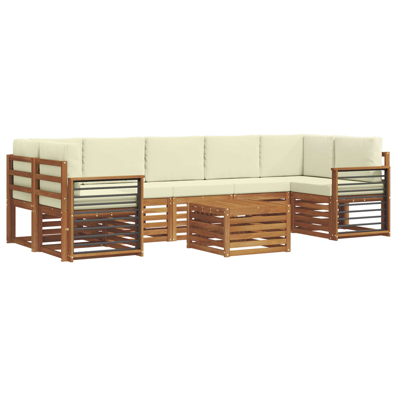 Ensemble de canapés d'extérieur 8 pcs Naturel et Crème - XIOS