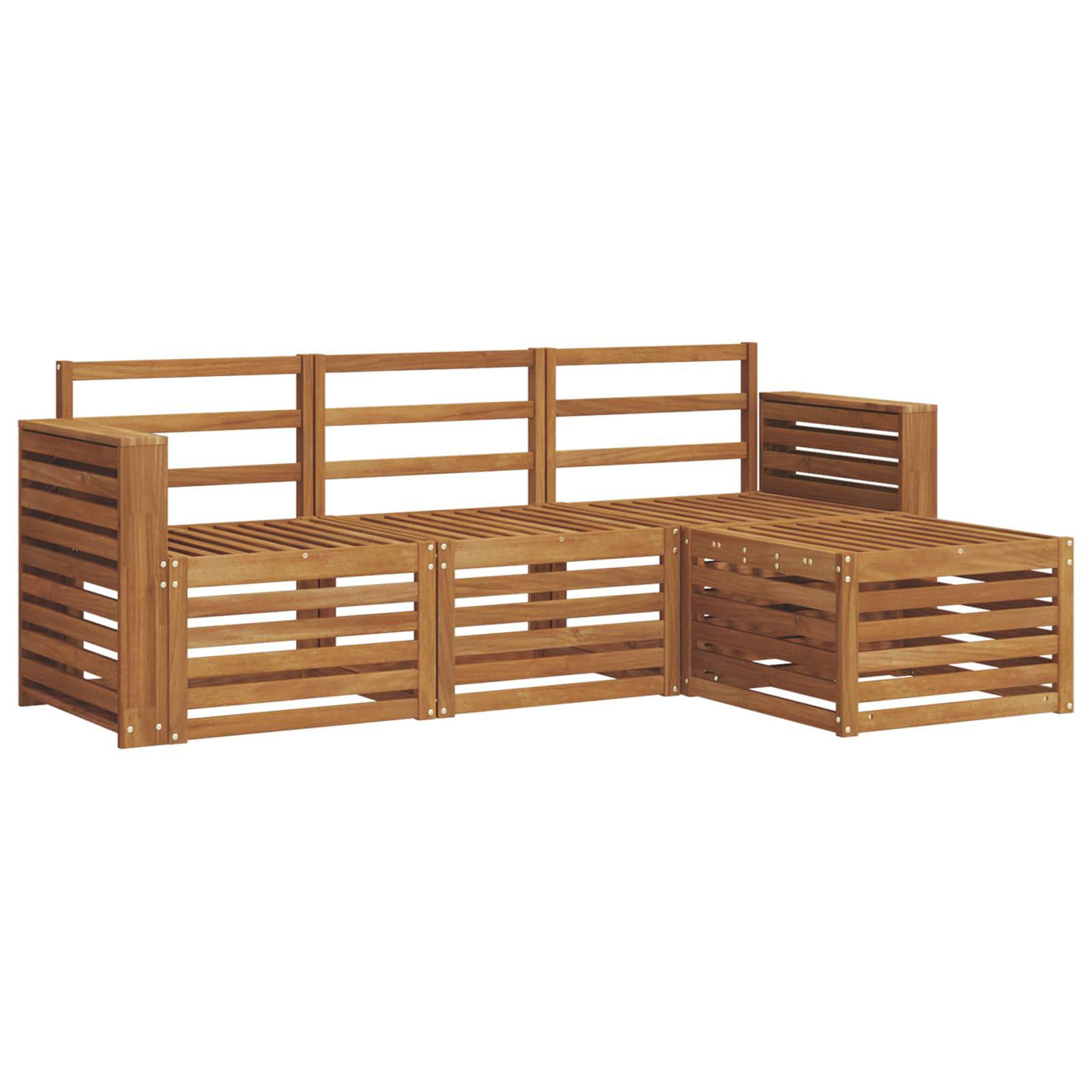Ensemble de canapés d'extérieur 4 pcs Naturel - XIOS