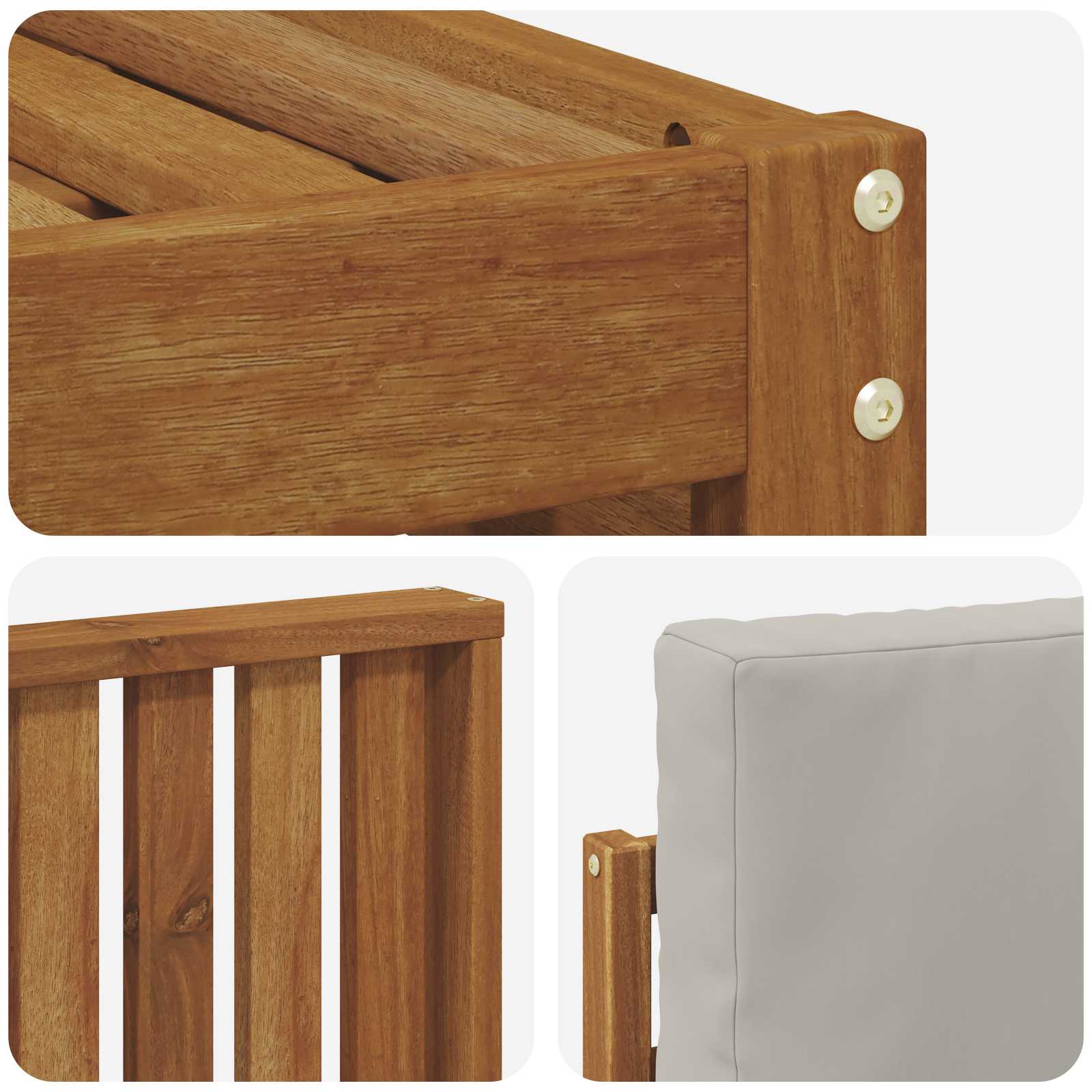 Ensemble de canapés d'extérieur 5 pcs Gris Naturel et Clair - XIOS