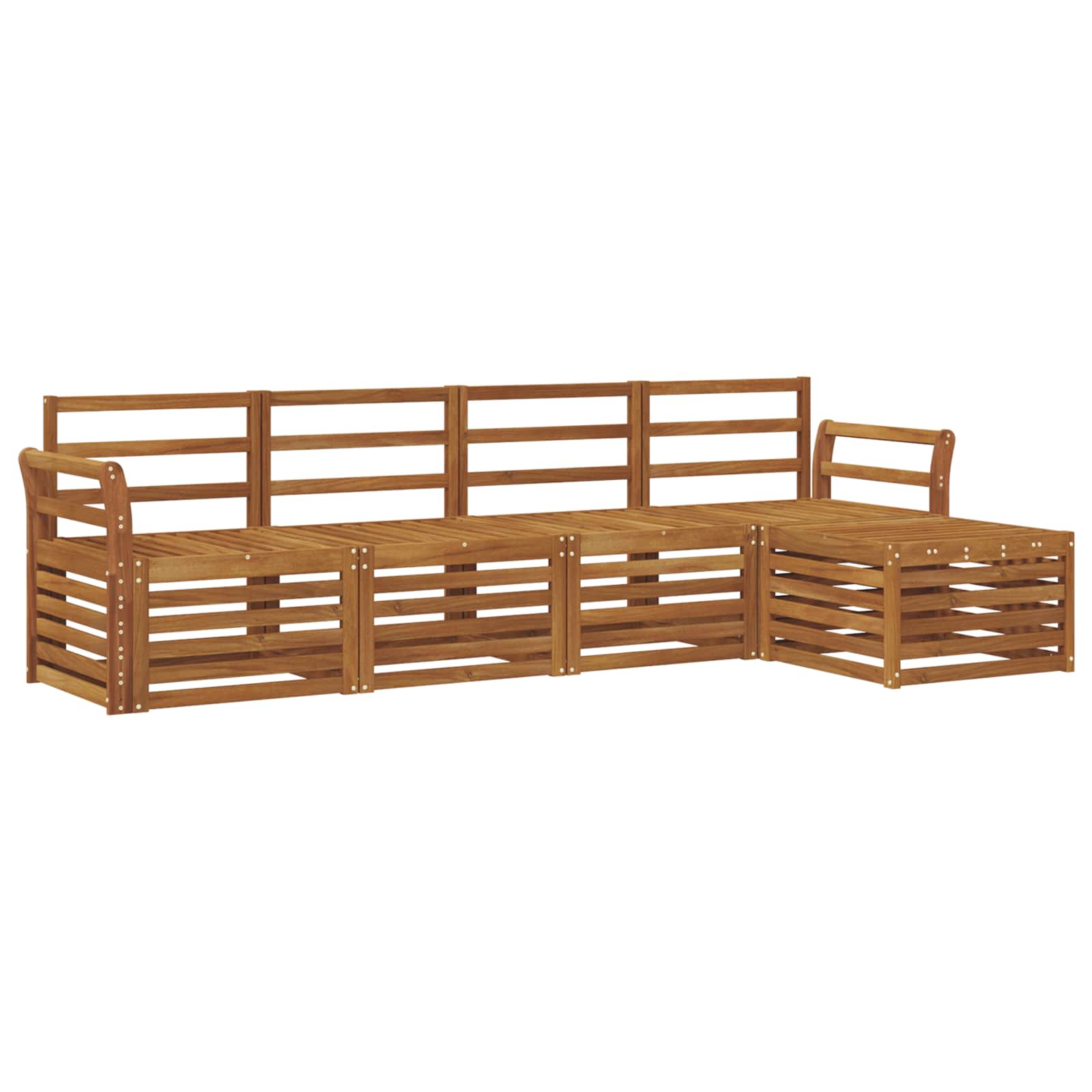 Ensemble de canapés d'extérieur 5 pcs Naturel - XIOS