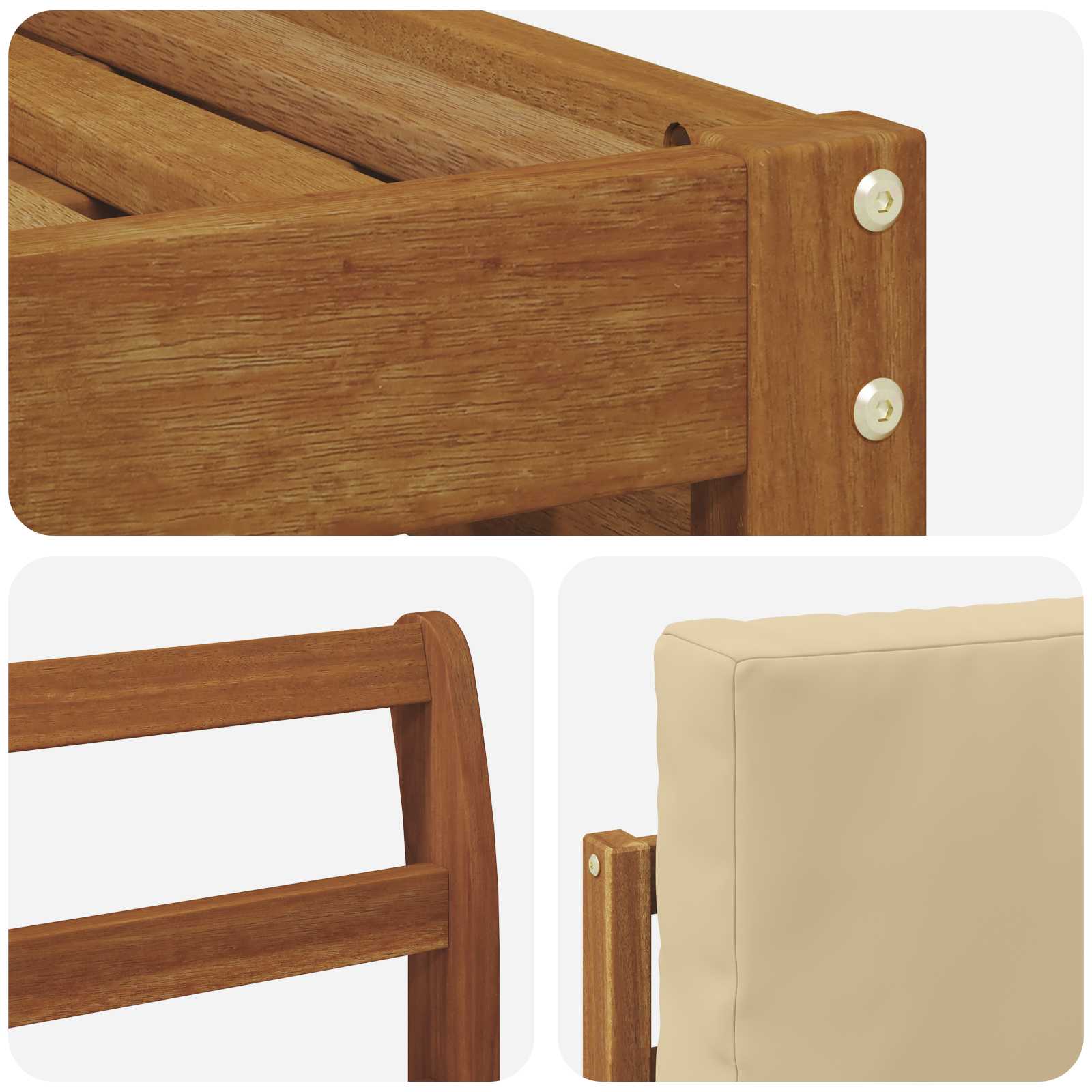 Ensemble de canapés d'extérieur 5 pcs Naturel et Beige - XIOS