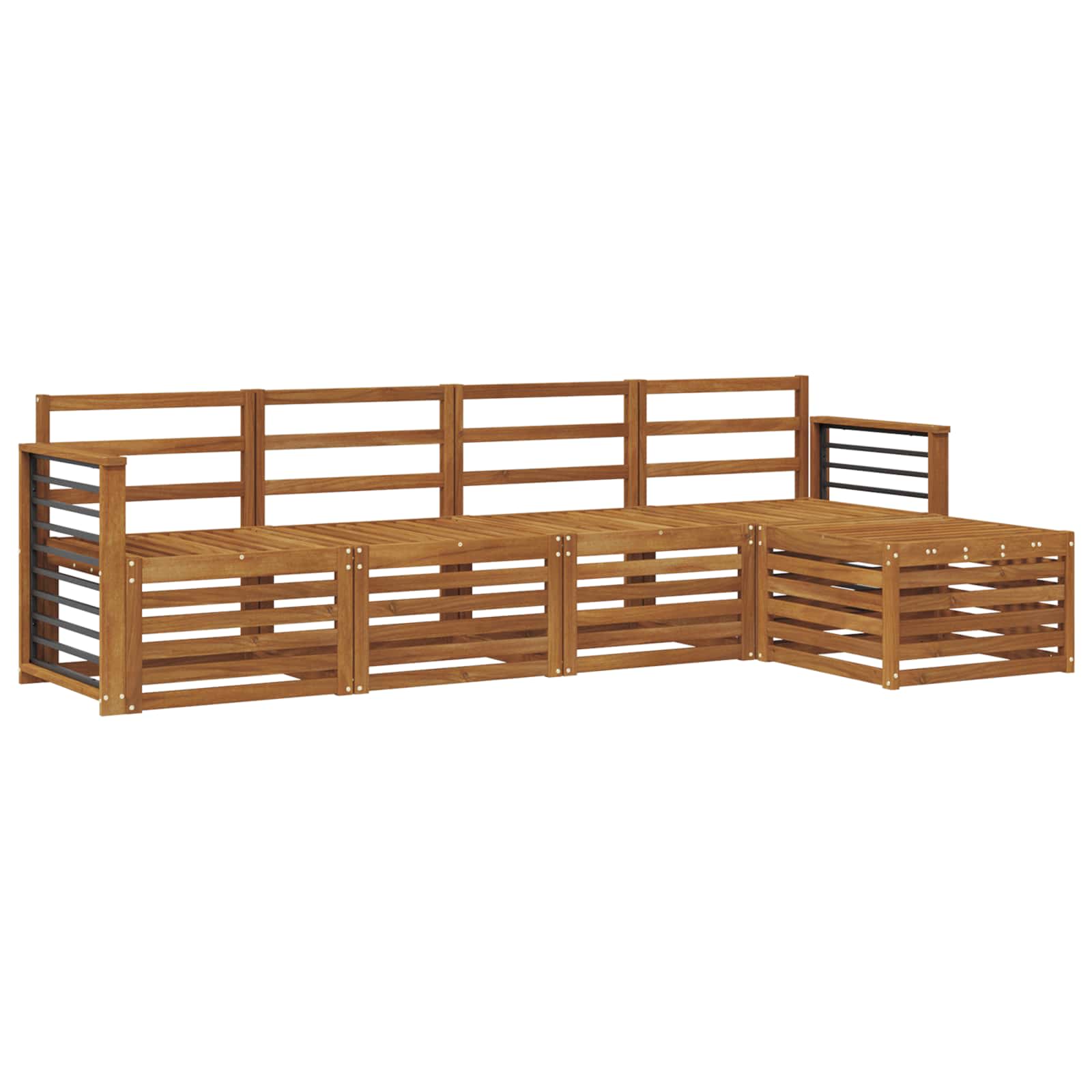 Ensembles de canapés 5 pcs Naturel Bois d'Acacia Massif - XIOS