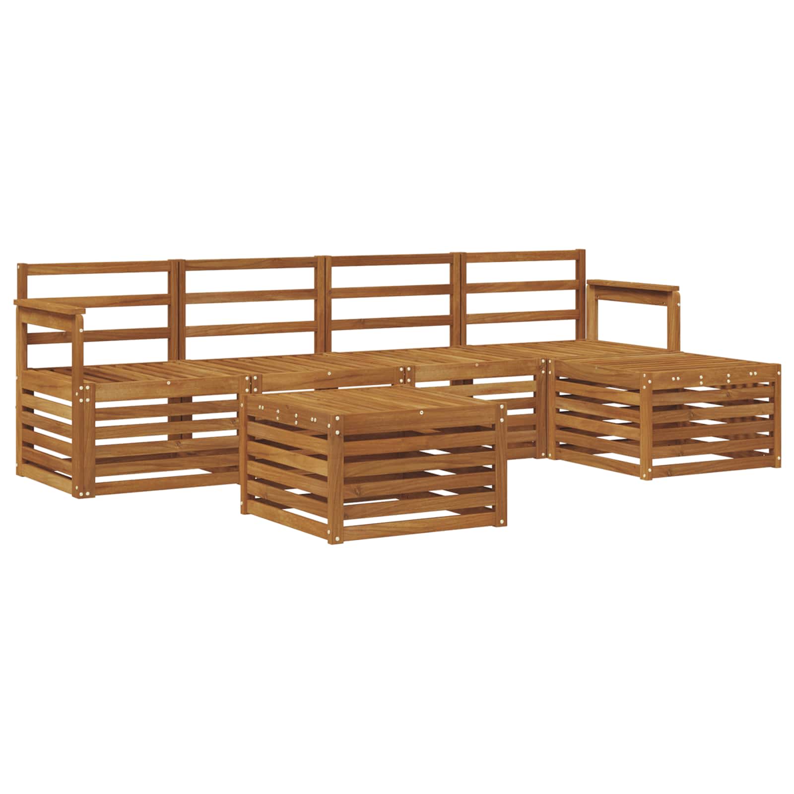 Ensemble de canapés d'extérieur 6 pcs Naturel - XIOS