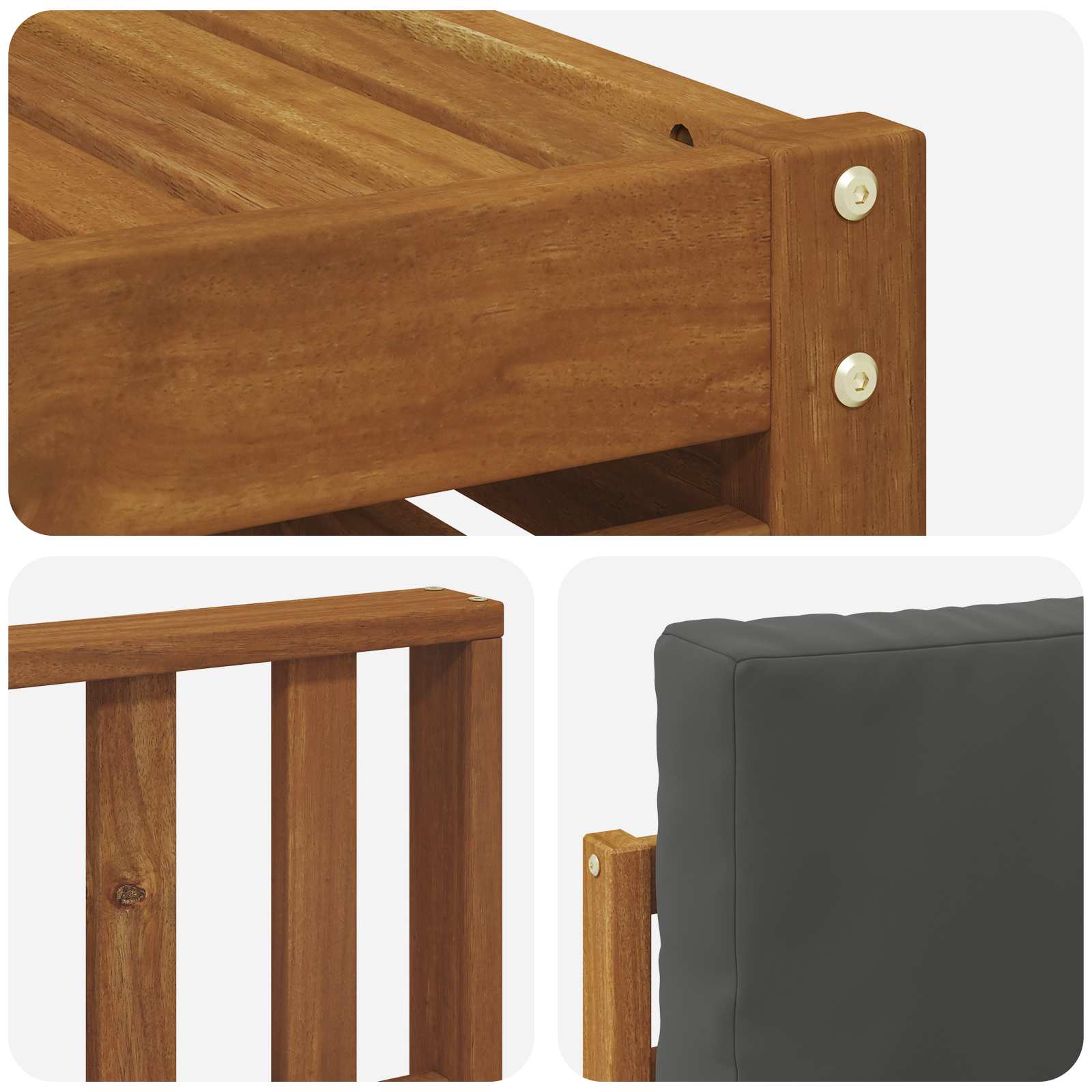 Ensemble de canapés d'extérieur 6 pcs Naturel et Anthracite - XIOS