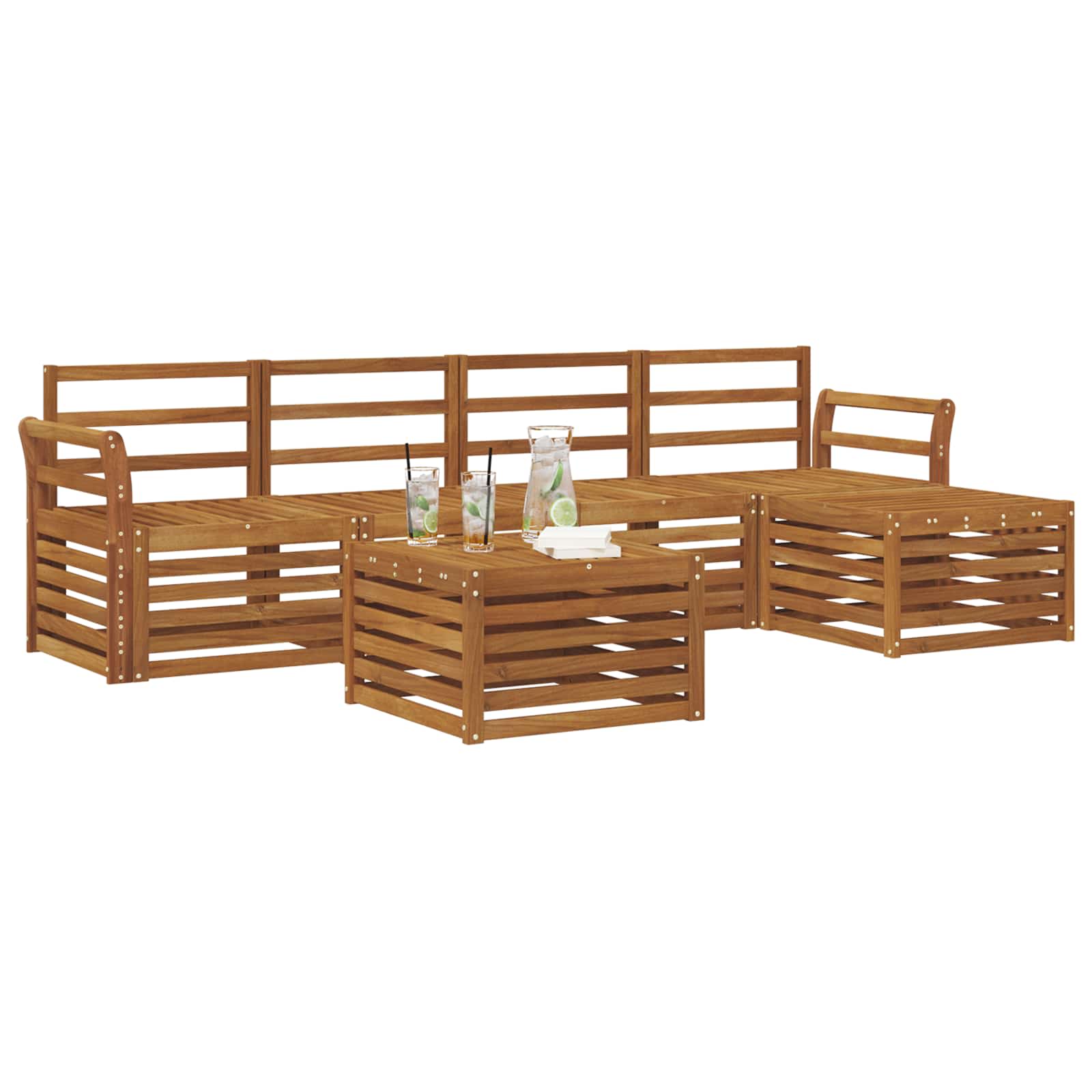 Ensemble de canapés d'extérieur 6 pcs Naturel - XIOS