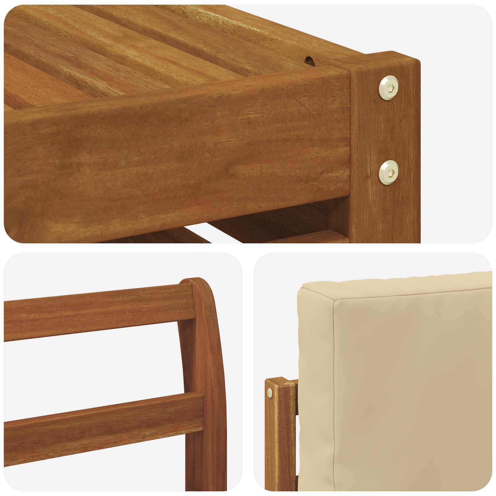 Ensemble de canapés d'extérieur 6 pcs Naturel et Beige - XIOS
