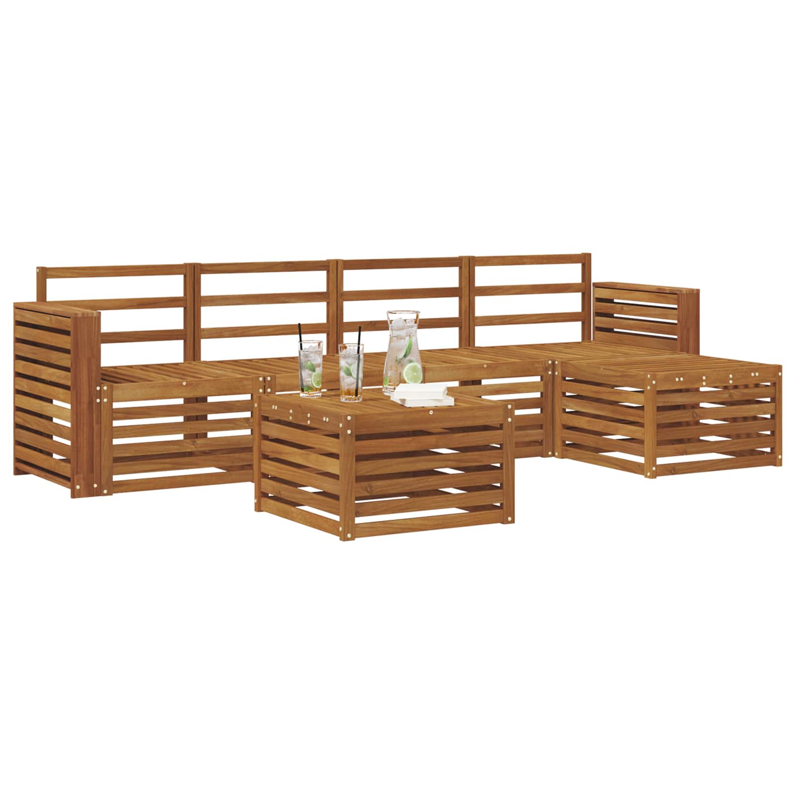 Ensemble de canapés d'extérieur 6 pcs Naturel - XIOS