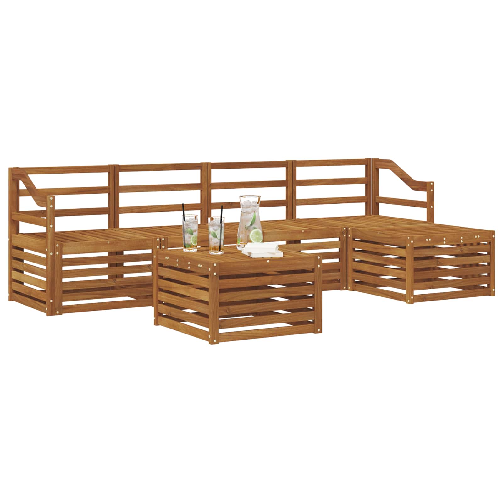 Ensemble de canapés d'extérieur 6 pcs Naturel - XIOS