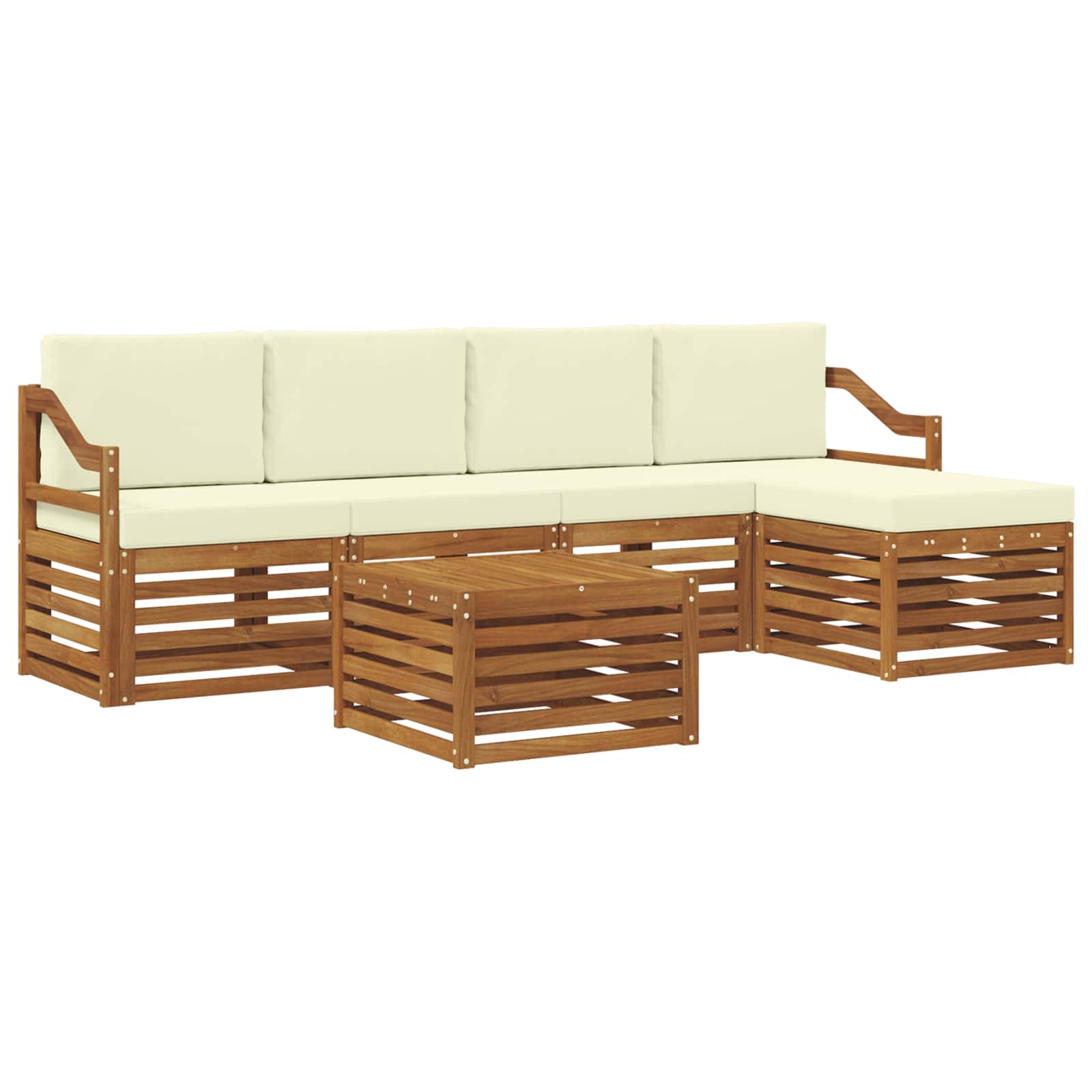 Ensemble de canapés d'extérieur 6 pcs Naturel et Crème - XIOS