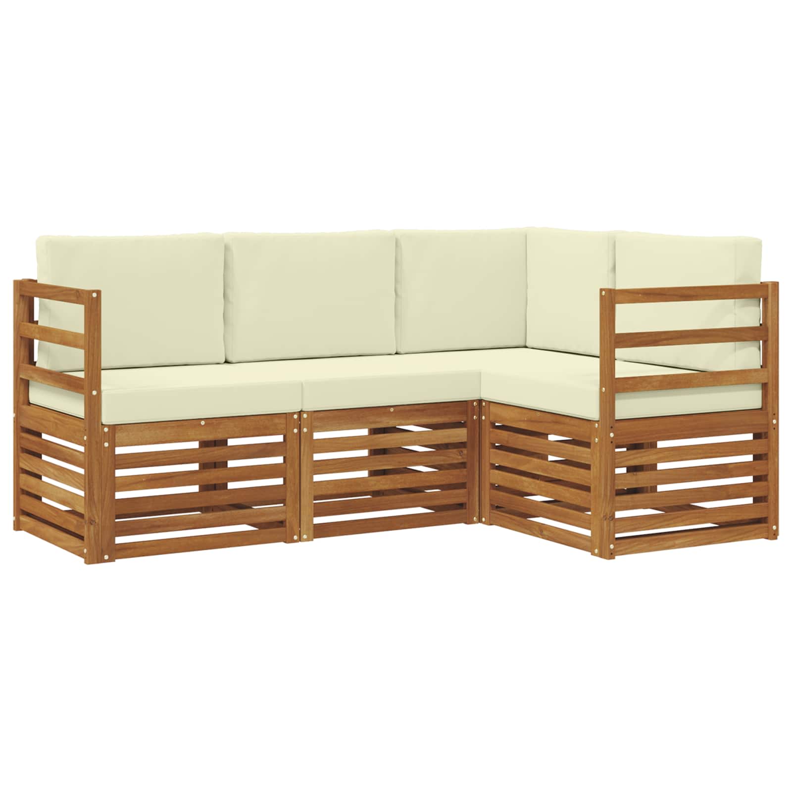 Ensembles de canapés avec coussin 4 pcs Naturel et Crème - XIOS