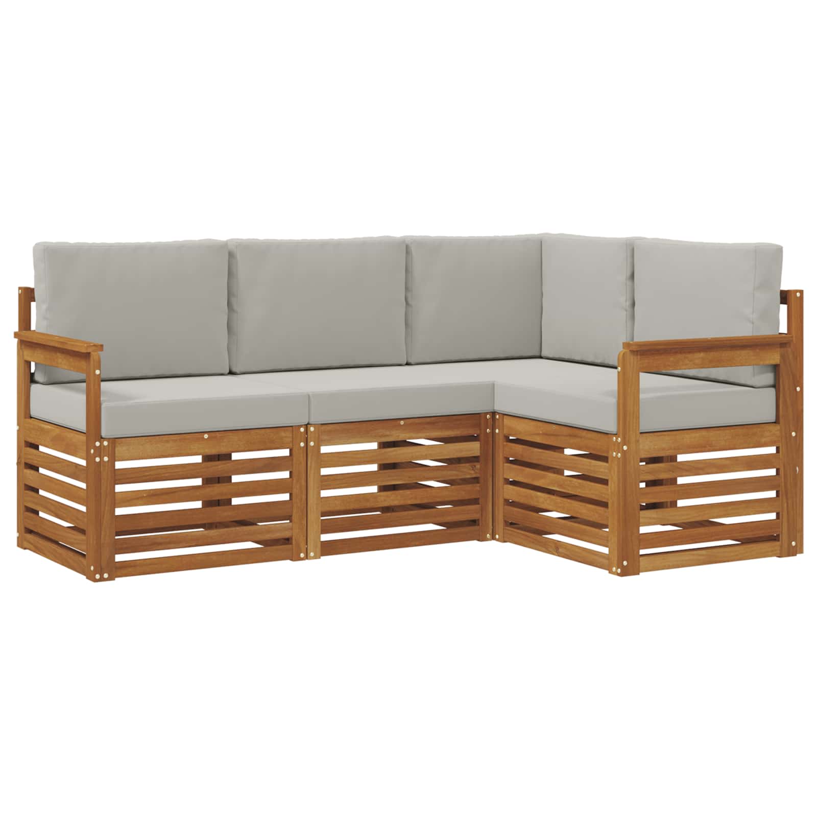 Ensembles de canapés avec coussin 4 pcs Gris Naturel et Clair - XIOS
