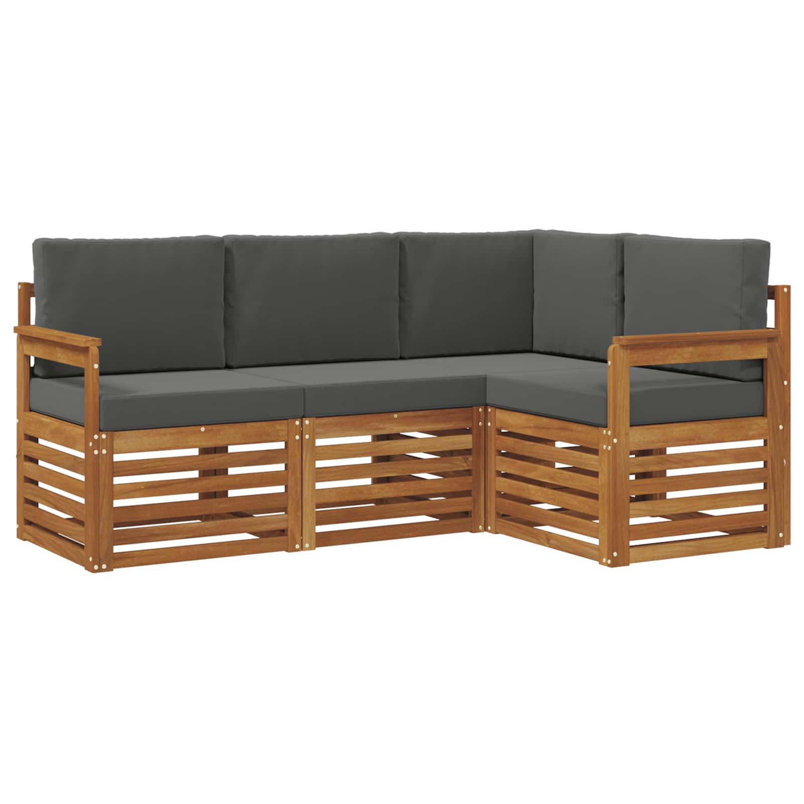 Ensembles de canapés avec coussin 4 pcs Naturel et Anthracite - XIOS