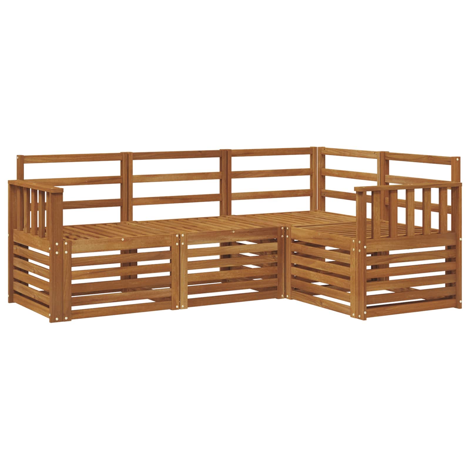 Ensembles de canapés 4 pcs Naturel Bois d'Acacia Massif - XIOS