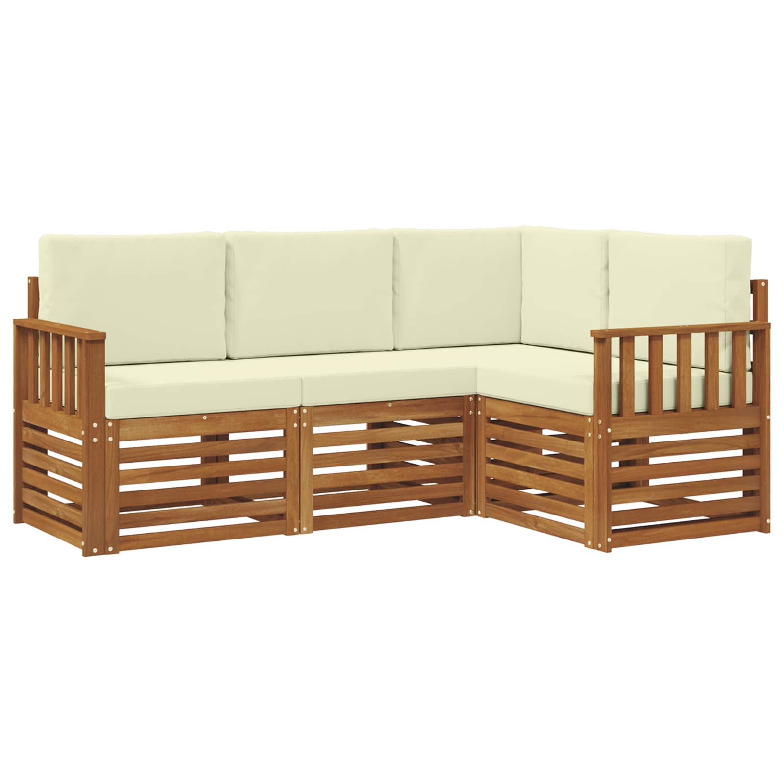 Ensembles de canapés avec coussin 4 pcs Naturel et Crème - XIOS