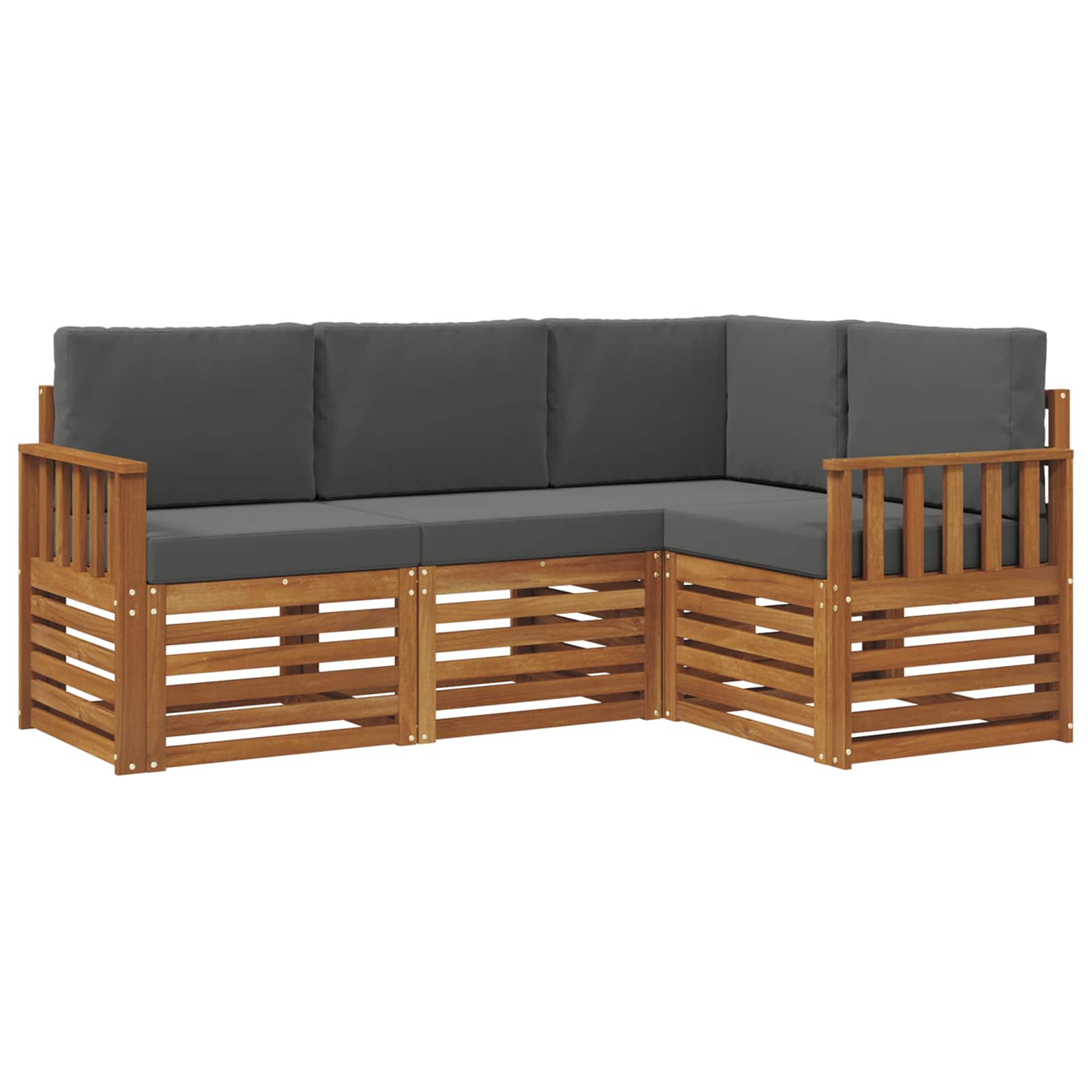 Ensembles de canapés avec coussin 4 pcs Naturel et Anthracite - XIOS
