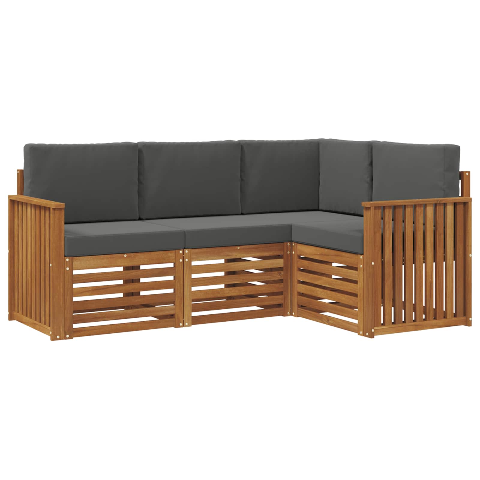 Ensembles de canapés avec coussin 4 pcs Naturel et Anthracite - XIOS
