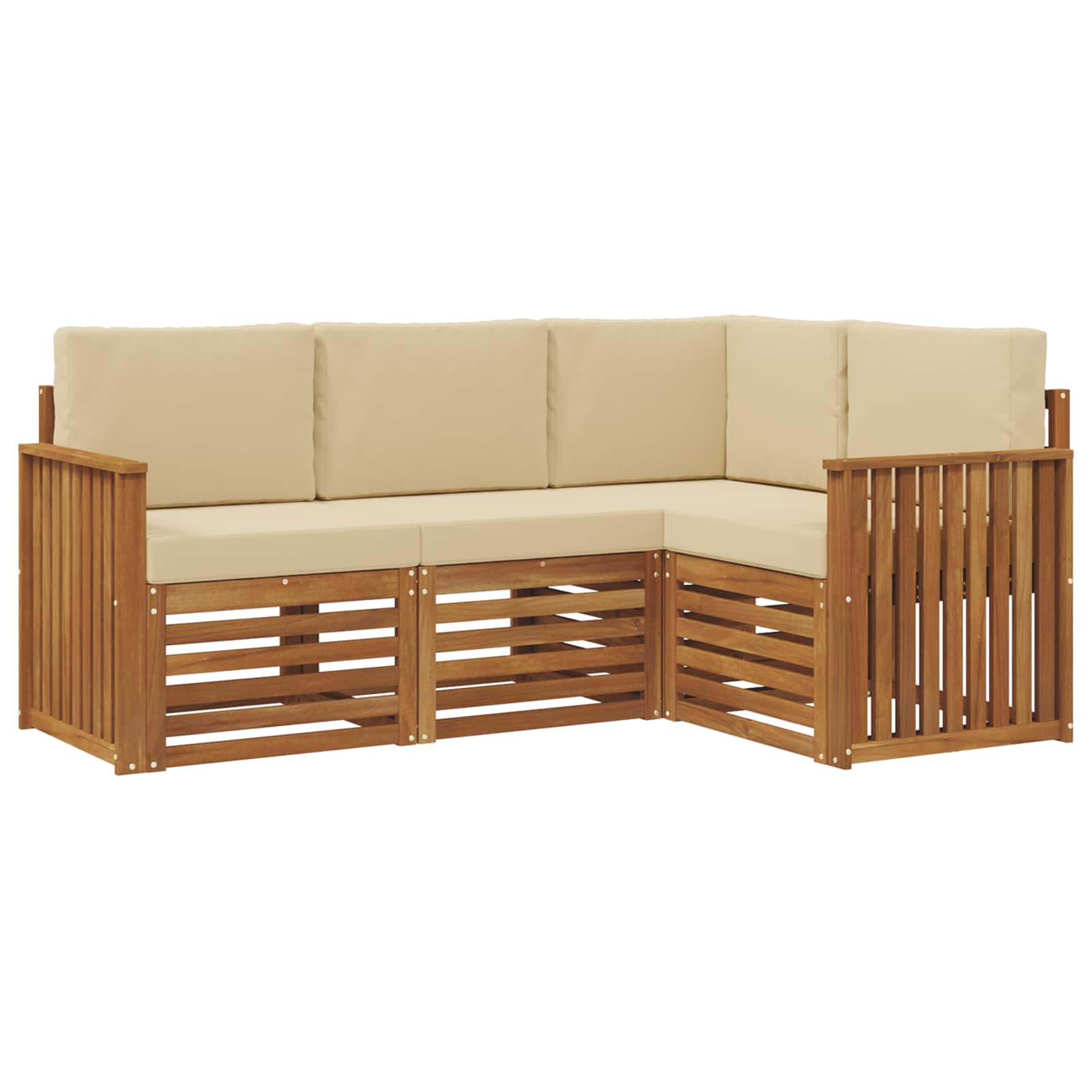 Ensembles de canapés avec coussin 4 pcs Naturel et Beige - XIOS