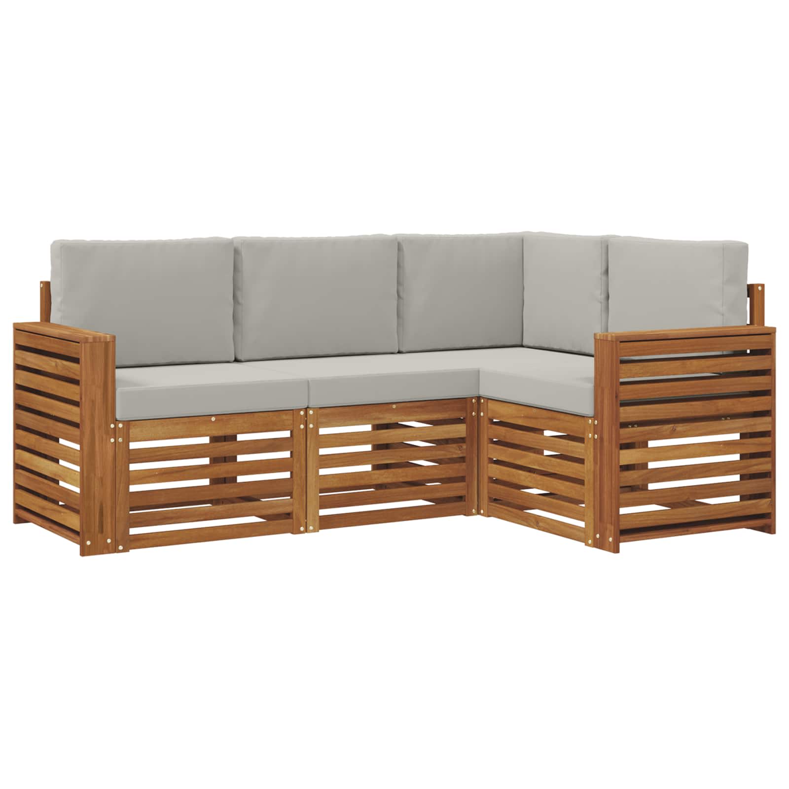 Ensembles de canapés avec coussin 4 pcs Gris Naturel et Clair - XIOS