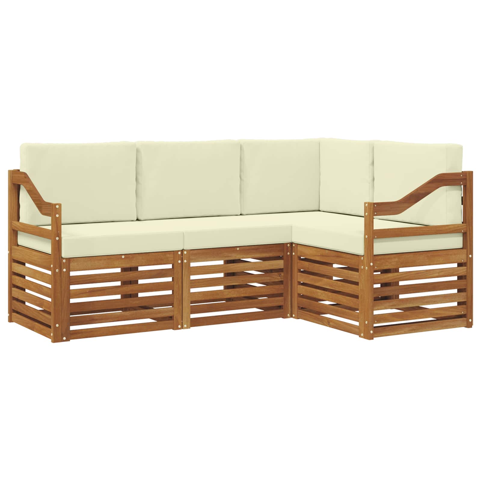 Ensembles de canapés avec coussin 4 pcs Naturel et Crème - XIOS