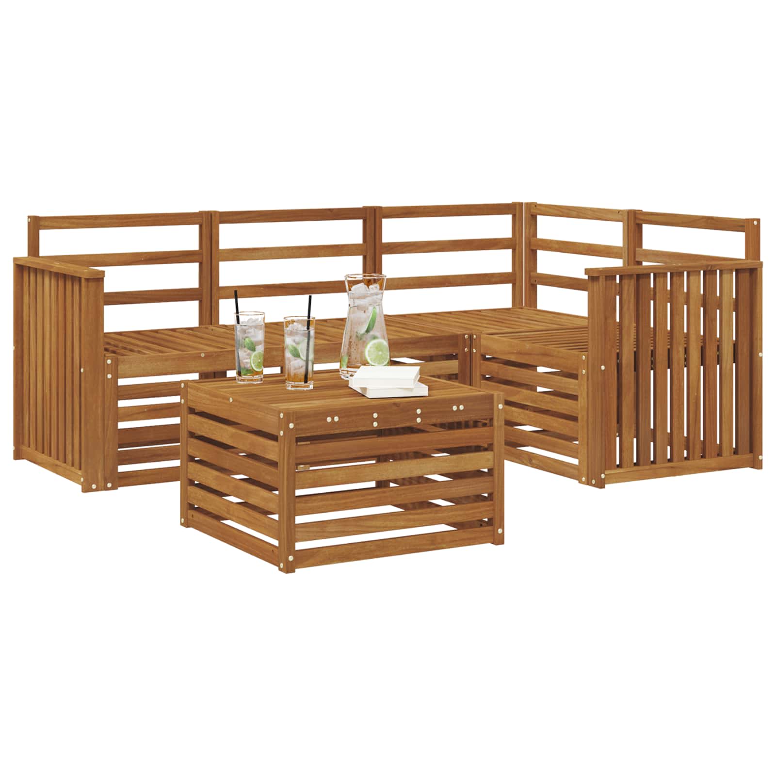 Ensemble de canapés d'extérieur 5 pcs Naturel - XIOS