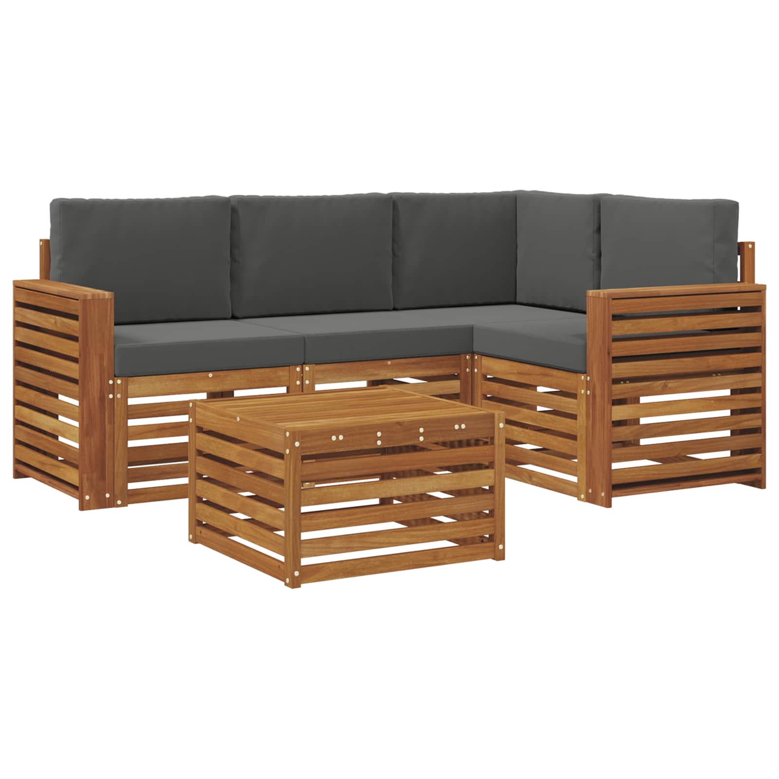 Ensemble de canapés d'extérieur 5 pcs Naturel et Anthracite - XIOS