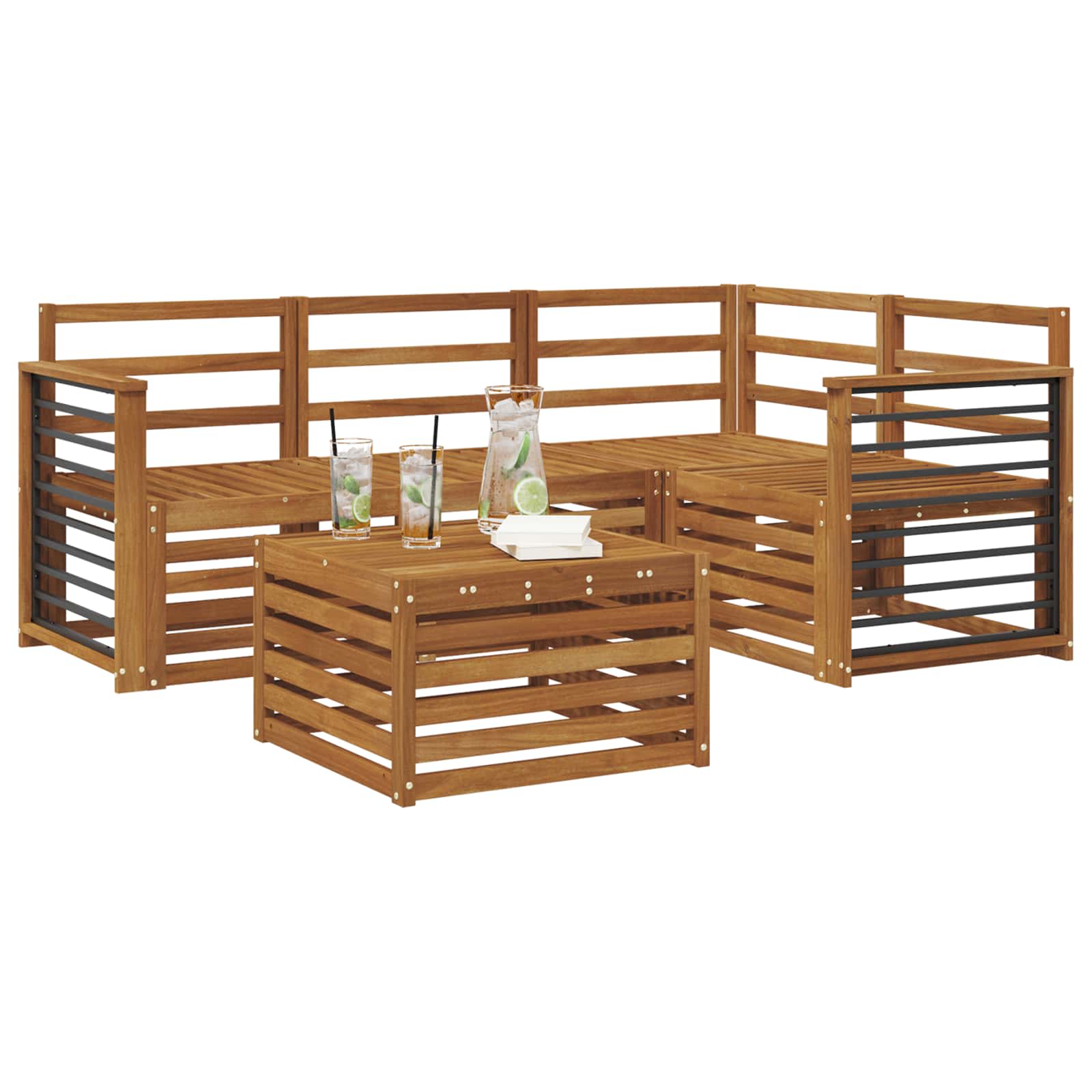 Ensemble de canapés d'extérieur 5 pcs Naturel - XIOS