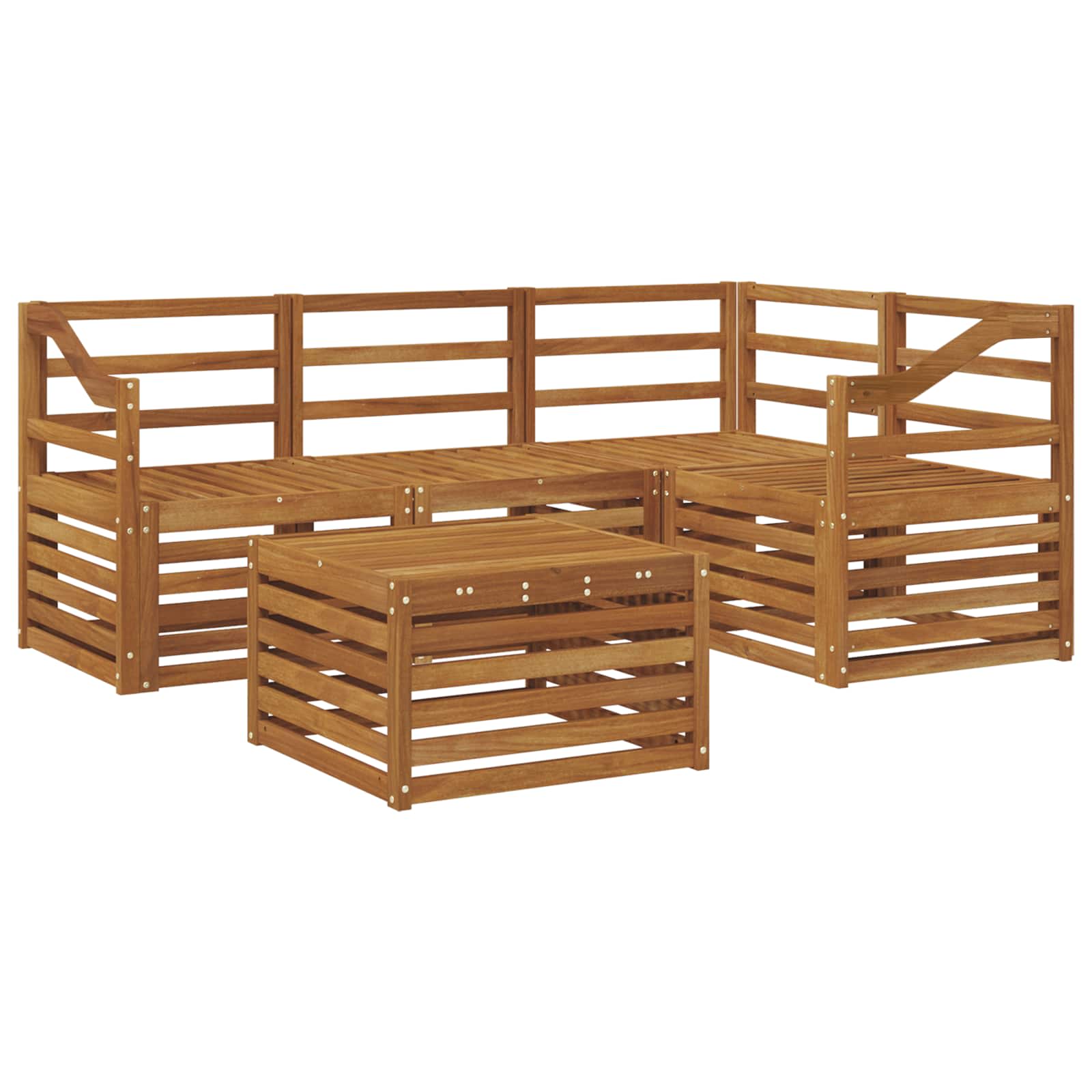Ensemble de canapés d'extérieur 5 pcs Naturel - XIOS