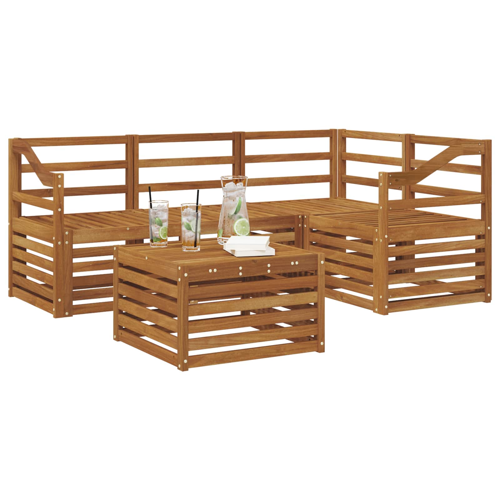 Ensemble de canapés d'extérieur 5 pcs Naturel - XIOS