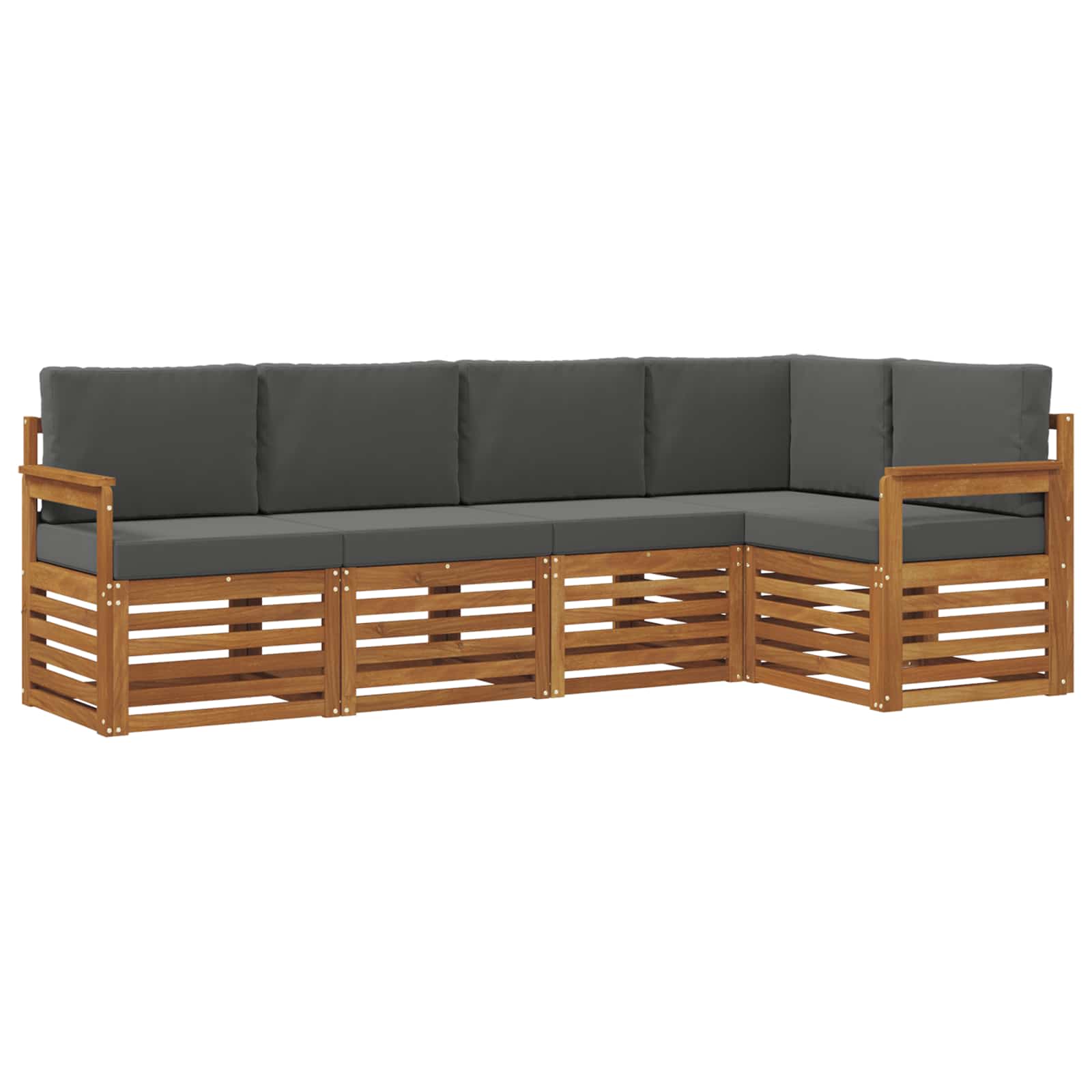 Ensemble de canapé d'angle 5 pcs Naturel et Anthracite - XIOS