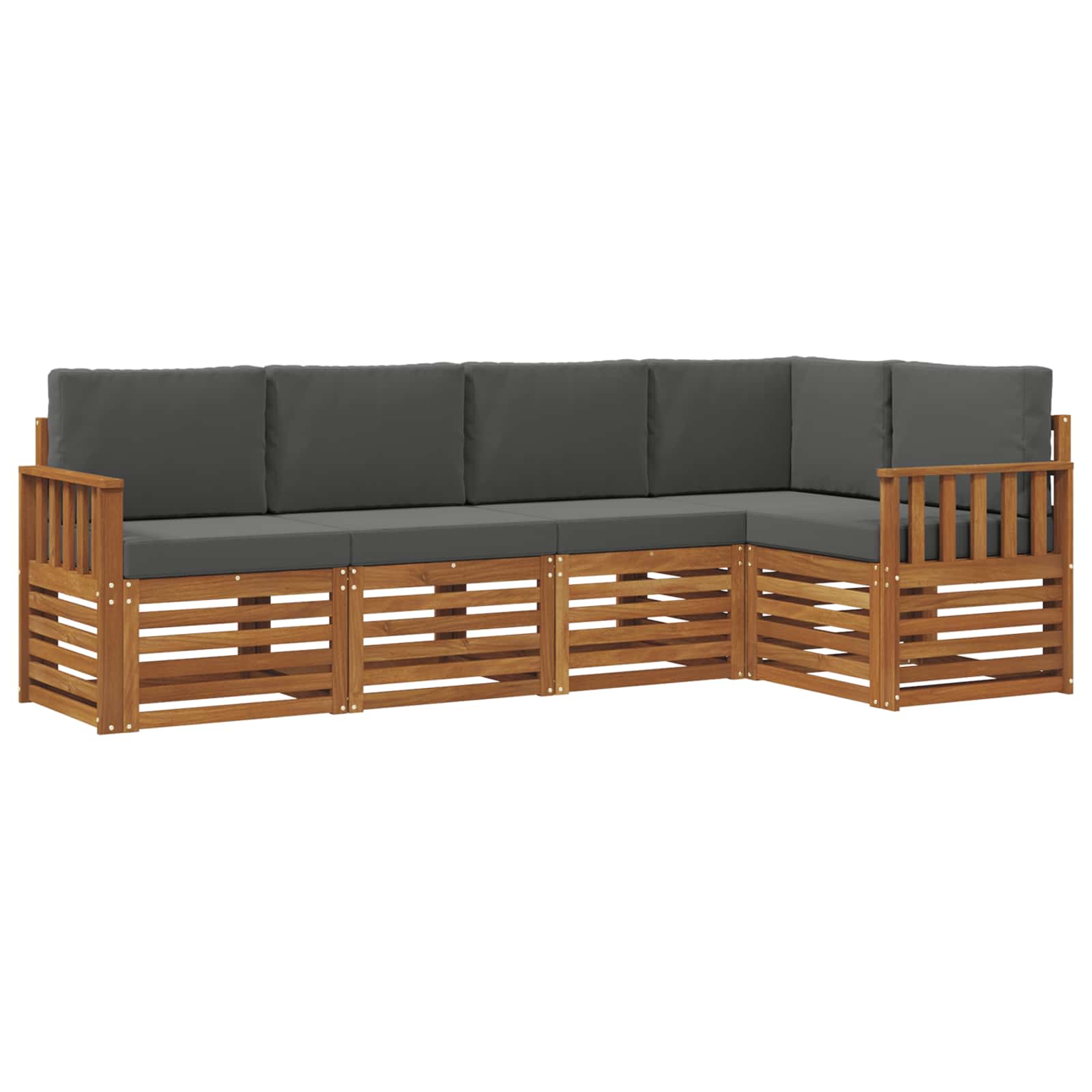 Ensemble de canapé d'angle 5 pcs Naturel et Anthracite - XIOS