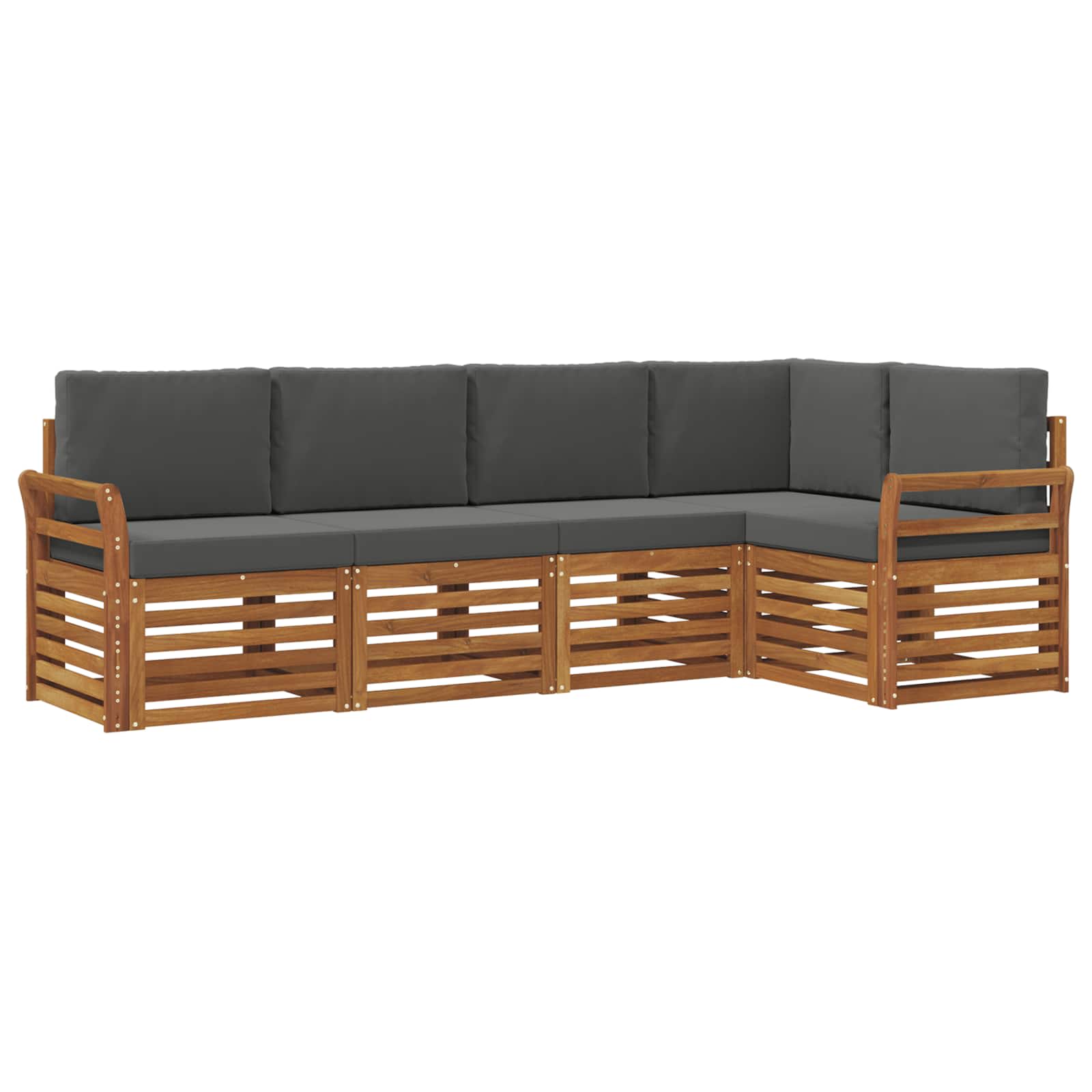 Ensemble de canapé d'angle 5 pcs Naturel et Anthracite - XIOS