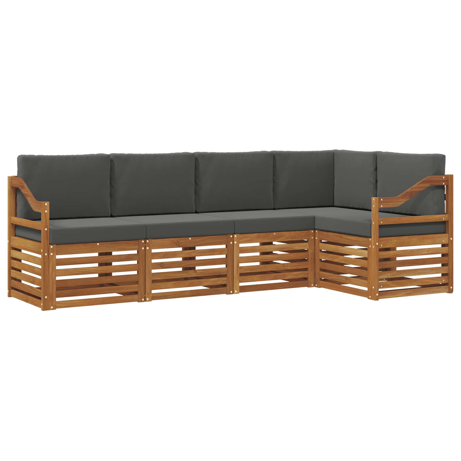 Ensemble de canapé d'angle 5 pcs Naturel et Anthracite - XIOS