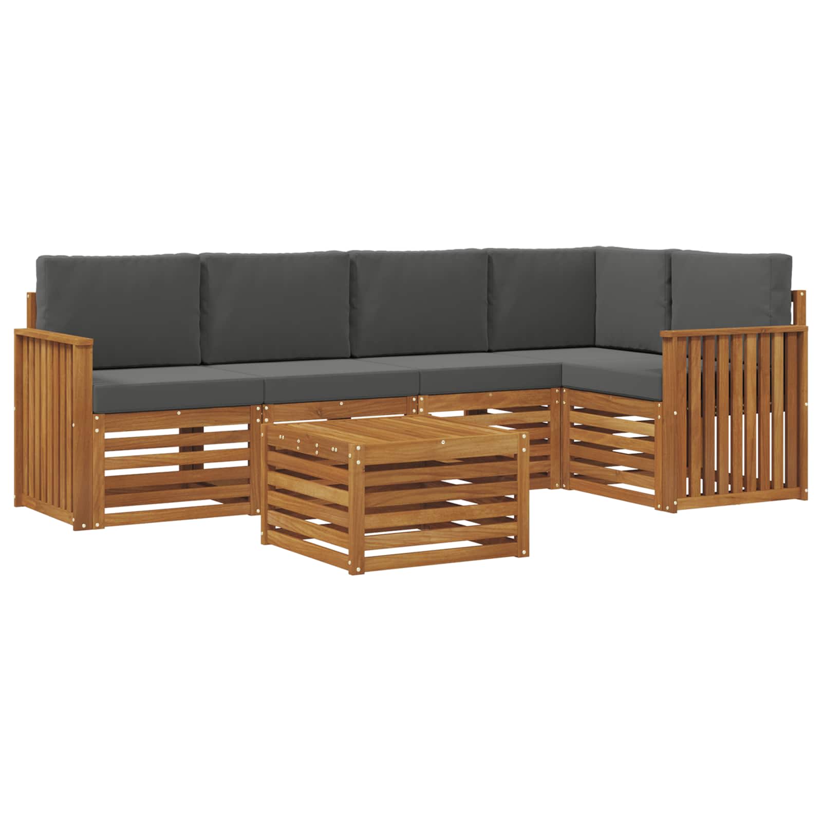 Ensemble de canapé d'angle 6 pcs Naturel et Anthracite - XIOS