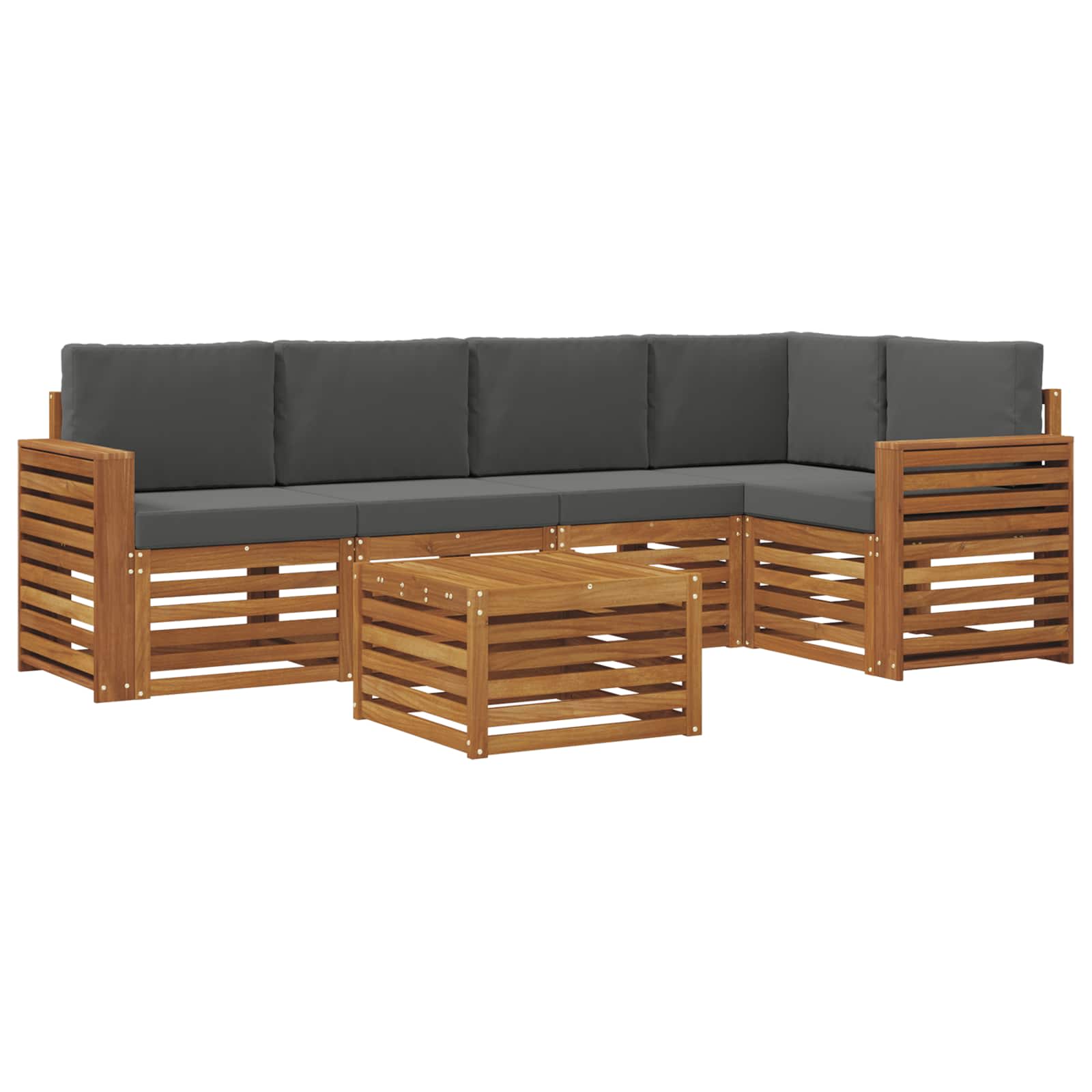 Ensemble de canapé d'angle 6 pcs Naturel et Anthracite - XIOS