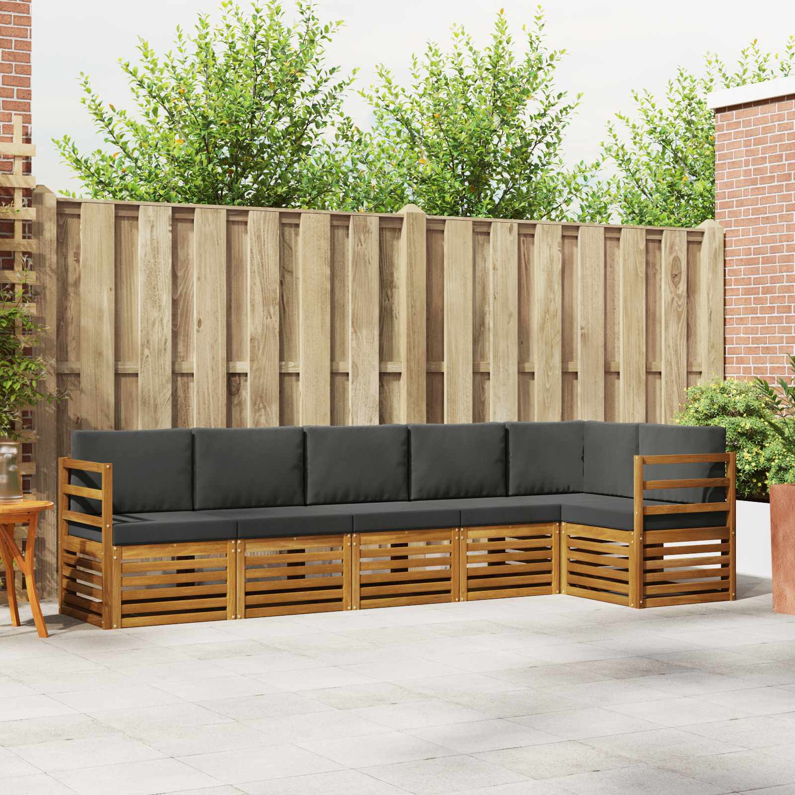 Ensemble de canapé d'angle 6 pcs Naturel et Anthracite - XIOS