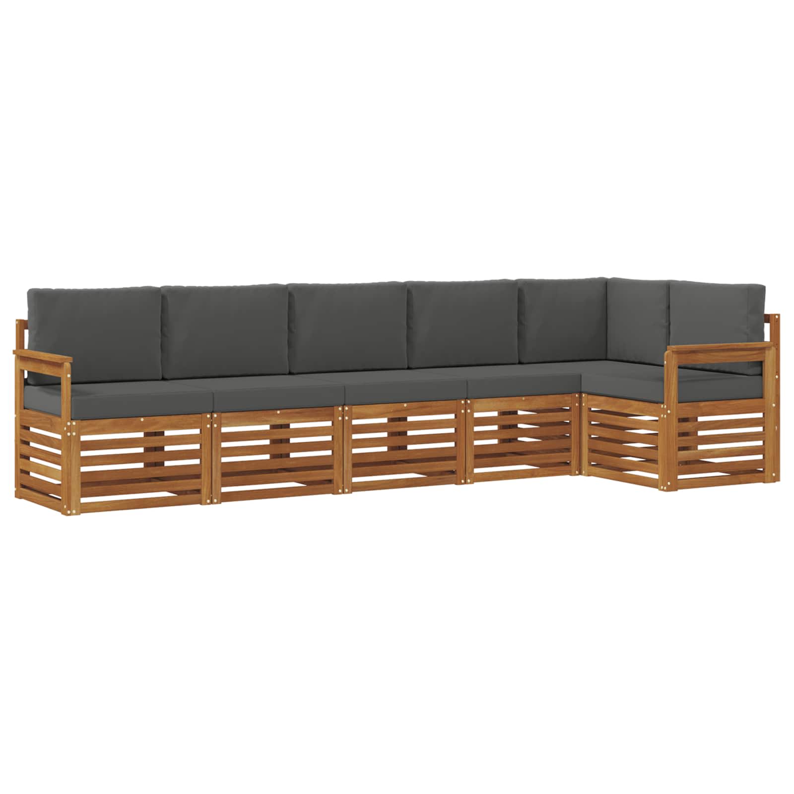 Ensemble de canapé d'angle 6 pcs Naturel et Anthracite - XIOS