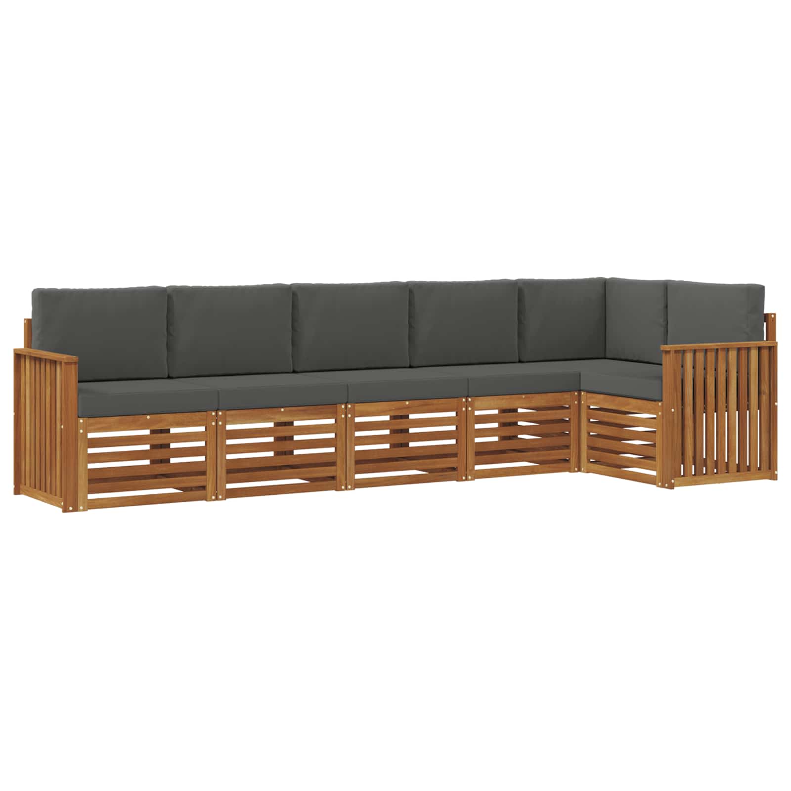 Ensemble de canapé d'angle 6 pcs Naturel et Anthracite - XIOS
