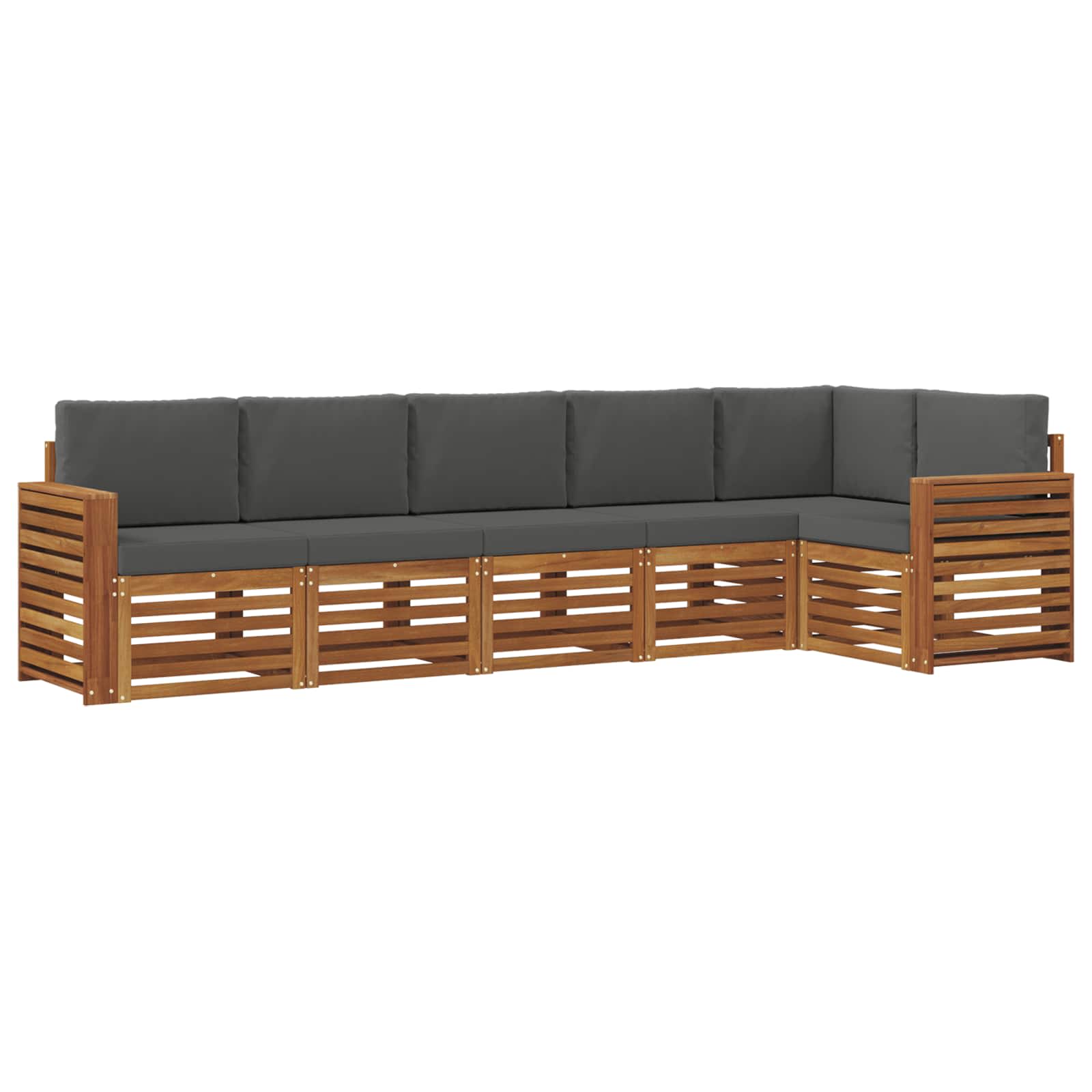 Ensemble de canapé d'angle 6 pcs Naturel et Anthracite - XIOS