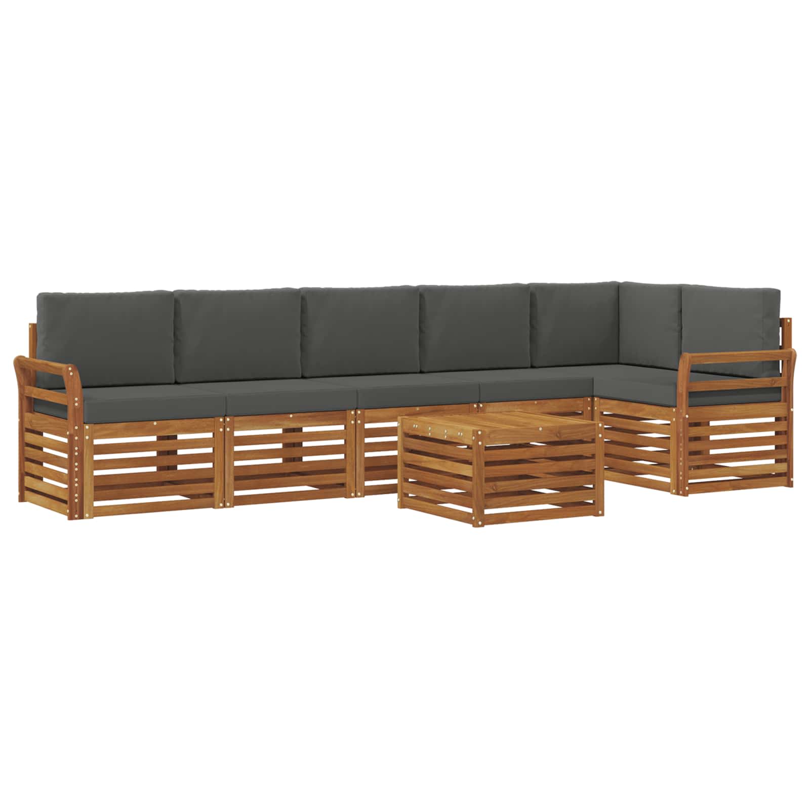 Ensemble de canapé d'angle 7 pcs Naturel et Anthracite - XIOS