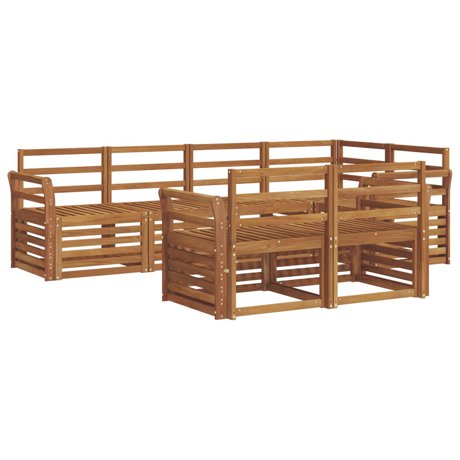 Ensemble de canapé d'angle 7 pcs Naturel - XIOS
