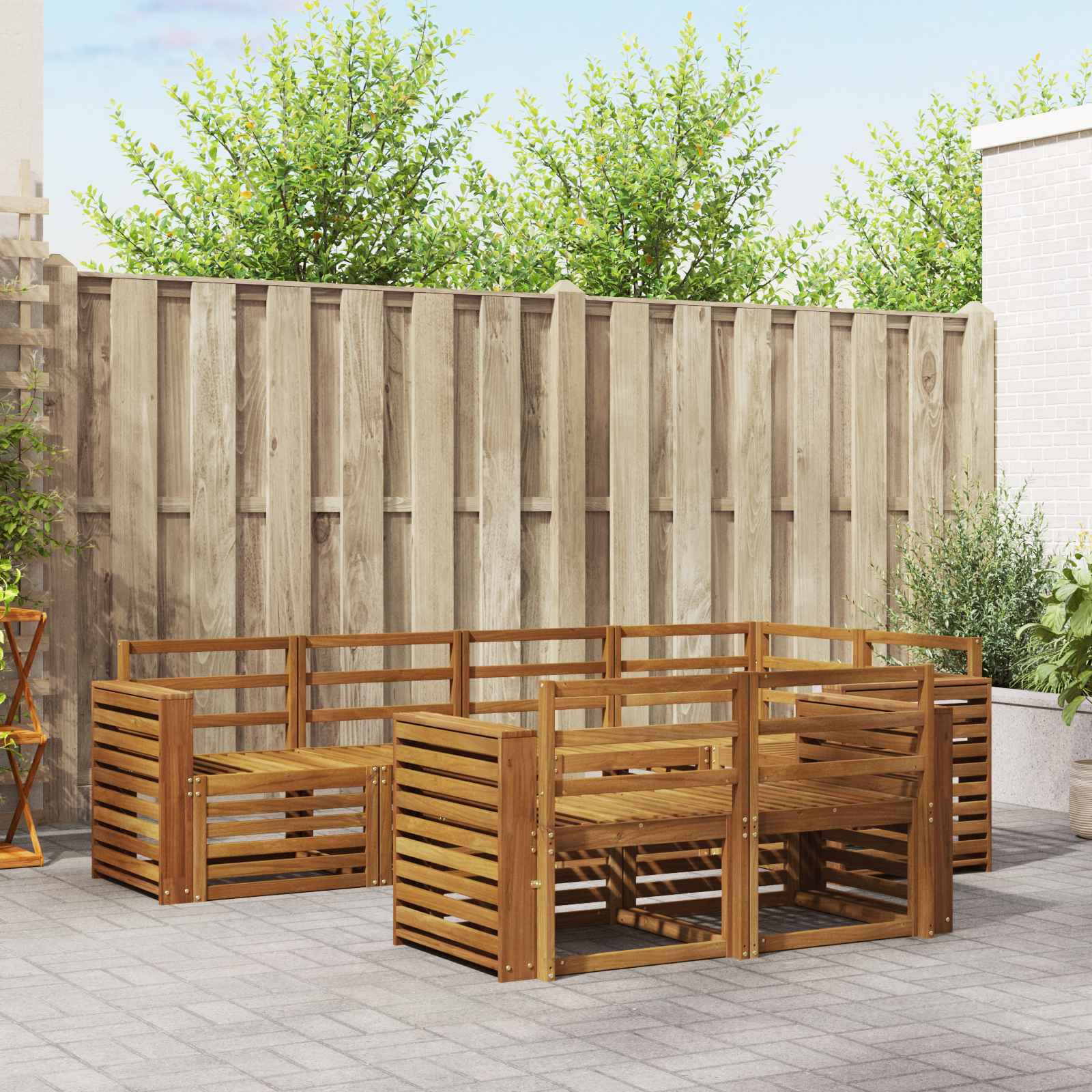Ensemble de canapé d'angle 7 pcs Naturel - XIOS