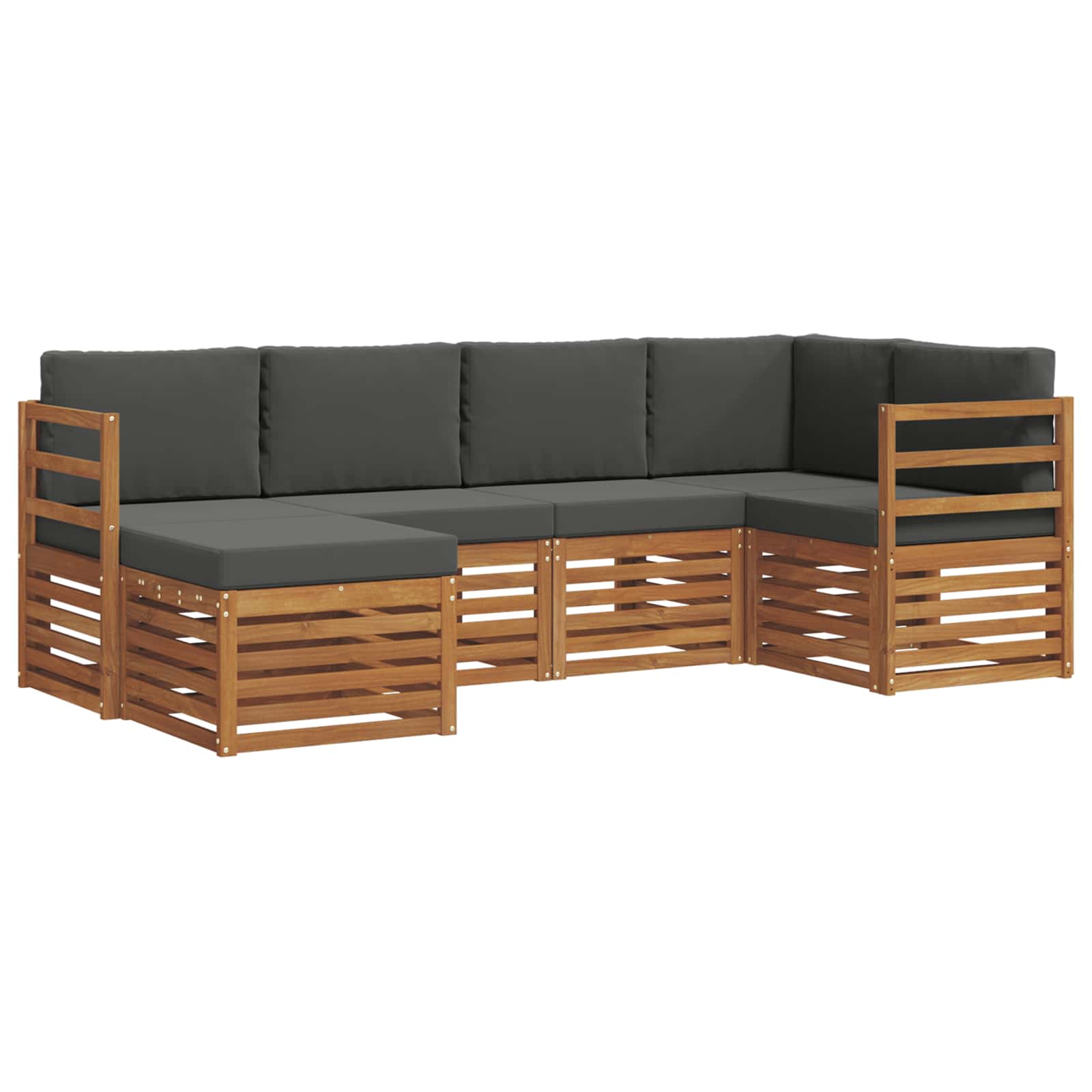 Ensemble de canapé d'angle 6 pcs Naturel et Anthracite - XIOS