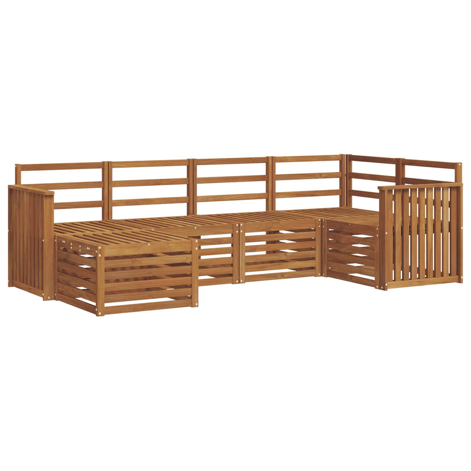 Ensemble de canapés d'extérieur 6 pc Naturel Polyester
