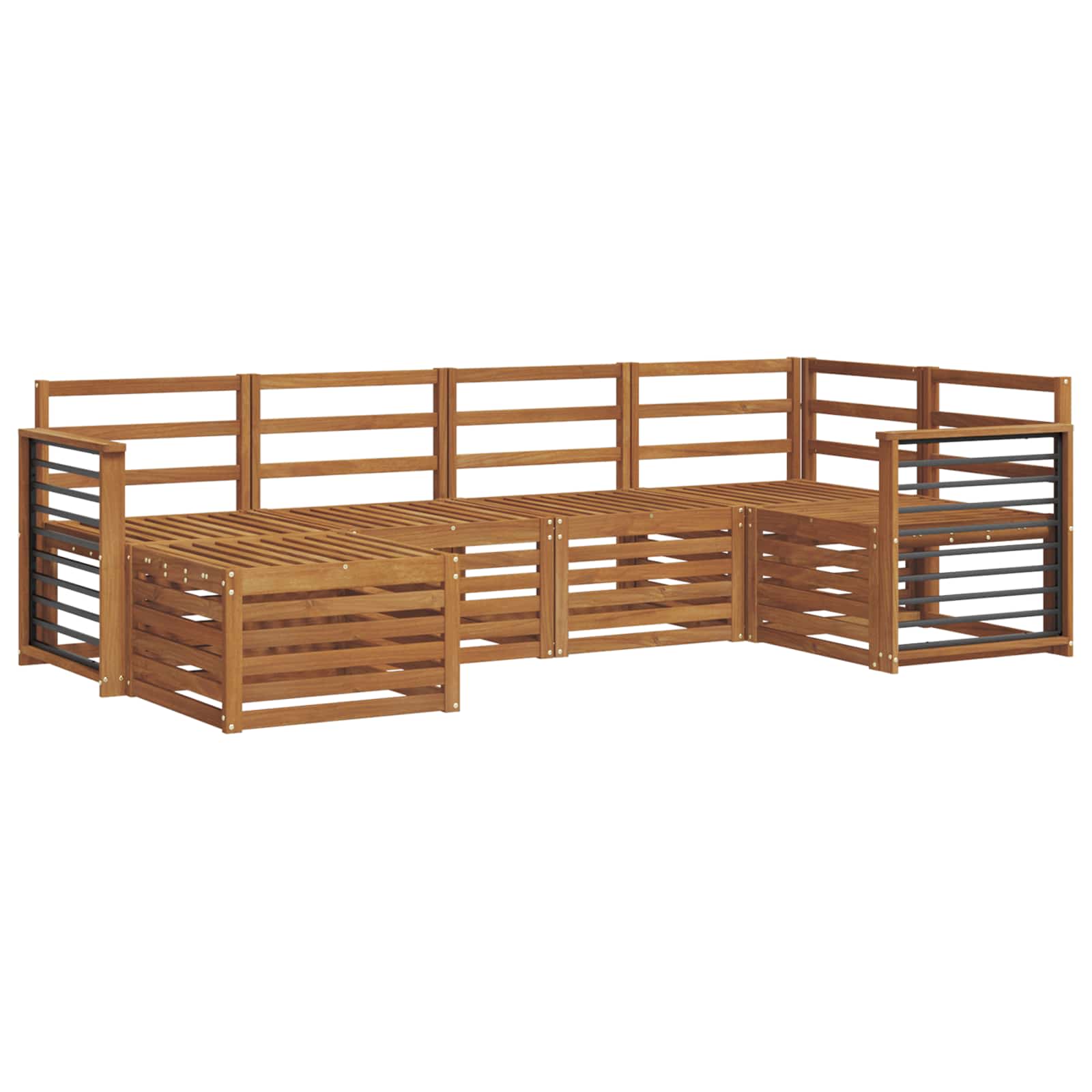 Ensembles de canapés 6 pcs Naturel Bois d'Acacia Massif - XIOS