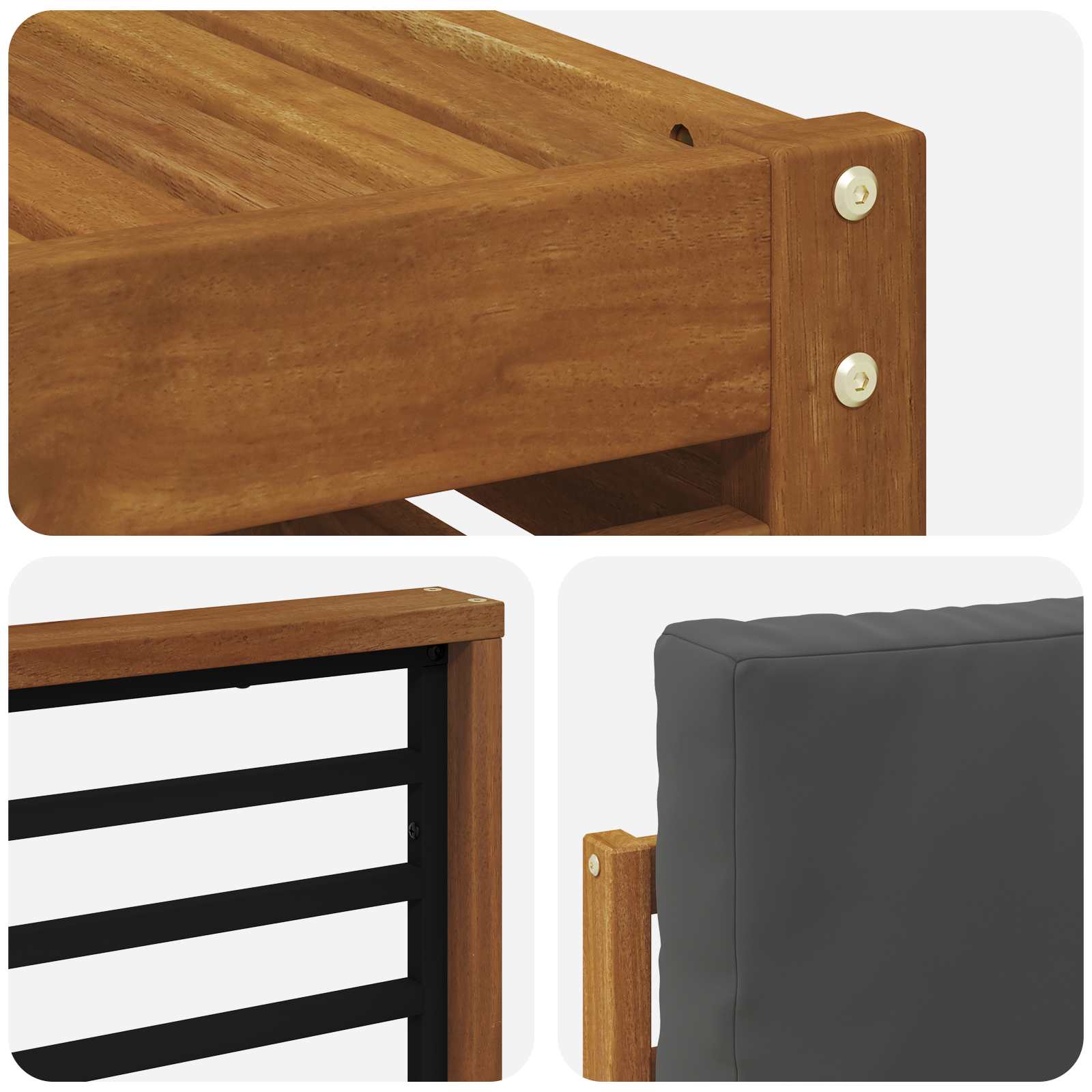 Ensemble de canapé d'angle 7 pcs Naturel et Anthracite - XIOS
