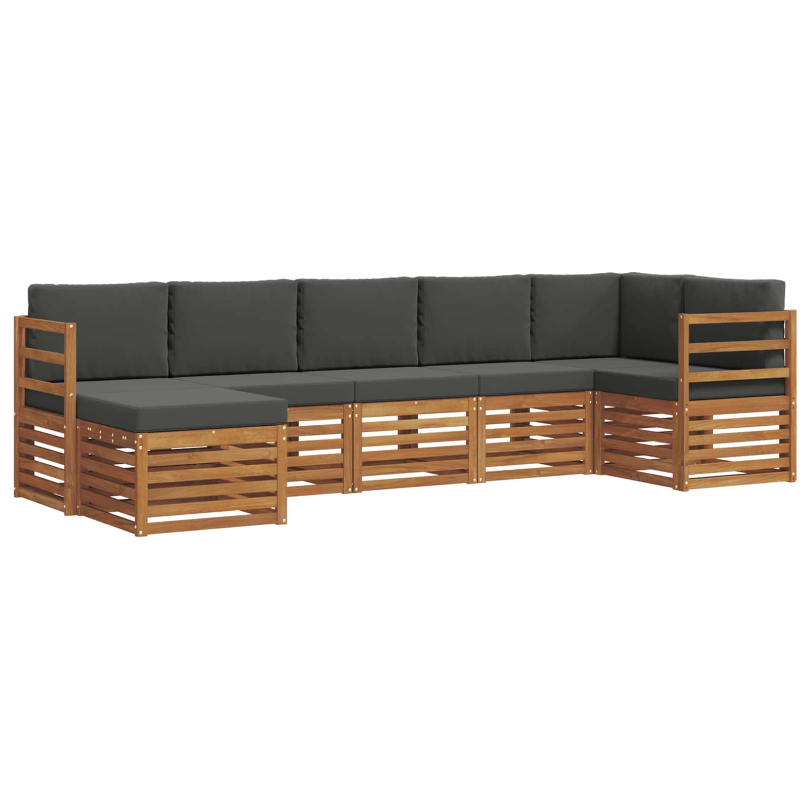 Ensemble de canapé d'angle 7 pcs Naturel et Anthracite - XIOS