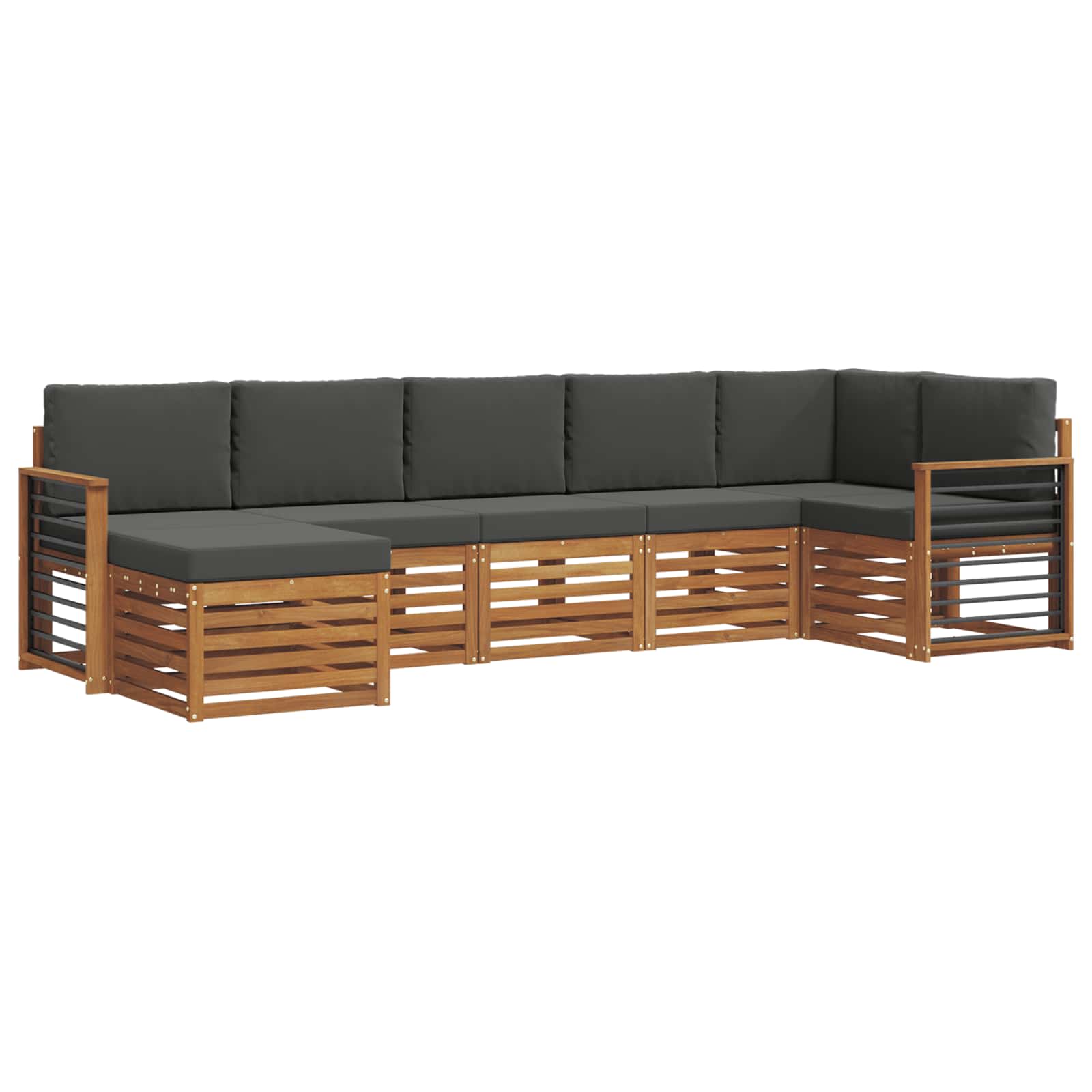 Ensemble de canapé d'angle 7 pcs Naturel et Anthracite - XIOS